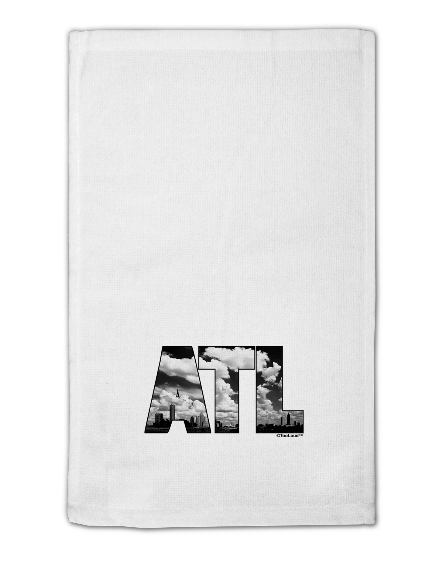 ATL Atlanta Text 11"x18" Dish Fingertip Towel by TooLoud-Fingertip Towel-TooLoud-White-Davson Sales