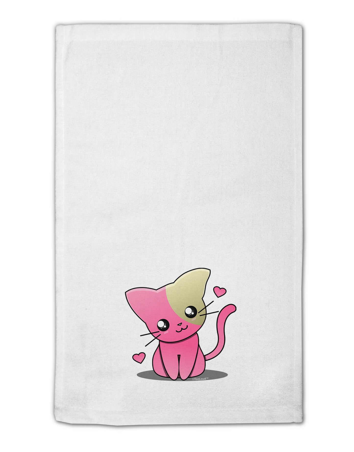 Kawaii Kitty 11"x18" Dish Fingertip Towel-Fingertip Towel-TooLoud-White-Davson Sales