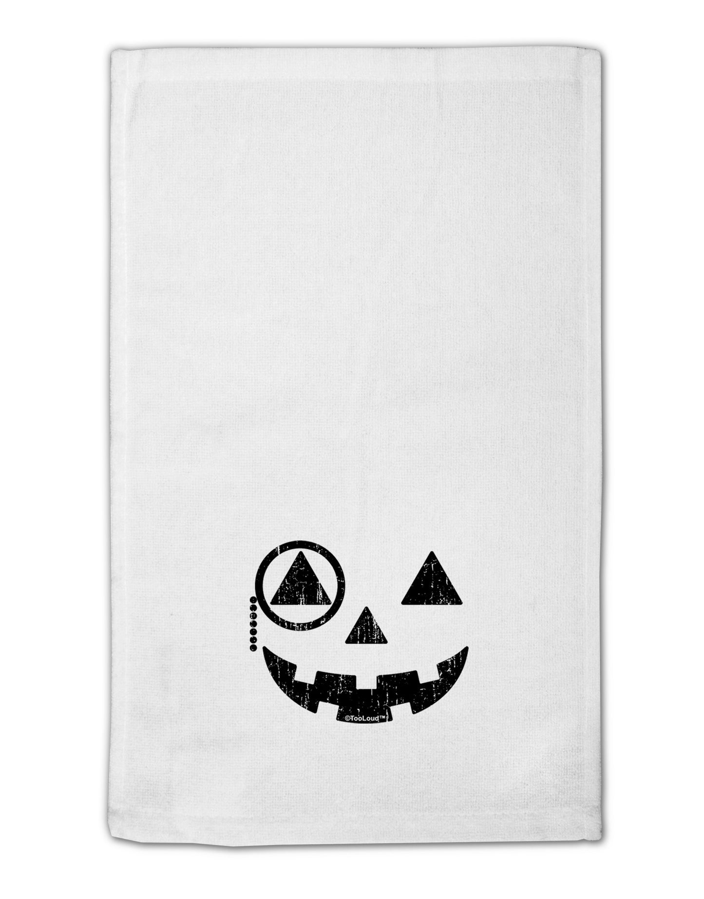 Monocle Jack-o-Lantern Distressed 11"x18" Dish Fingertip Towel-Fingertip Towel-TooLoud-White-Davson Sales