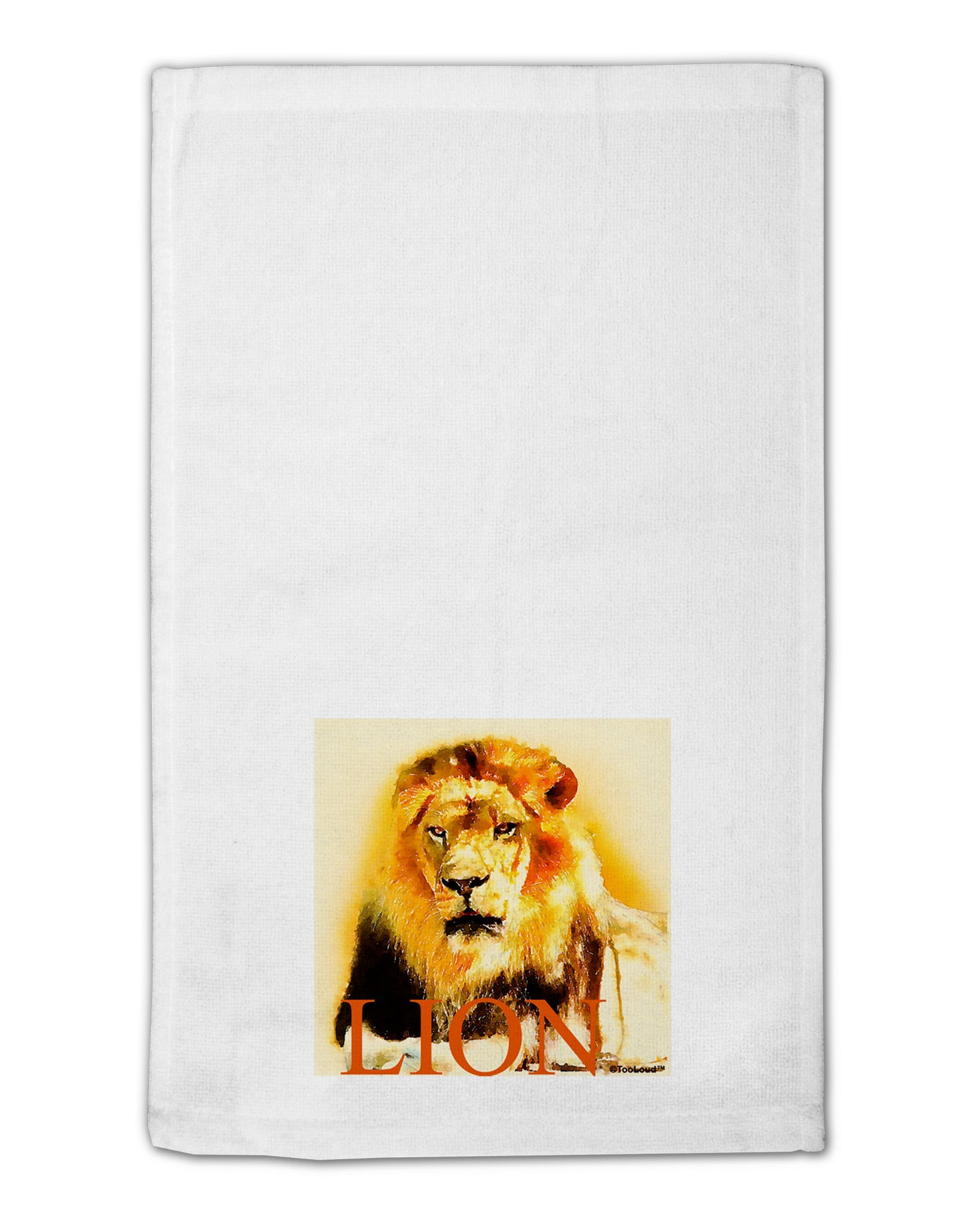 Lion Watercolor 4 Text 11"x18" Dish Fingertip Towel-Fingertip Towel-TooLoud-White-Davson Sales