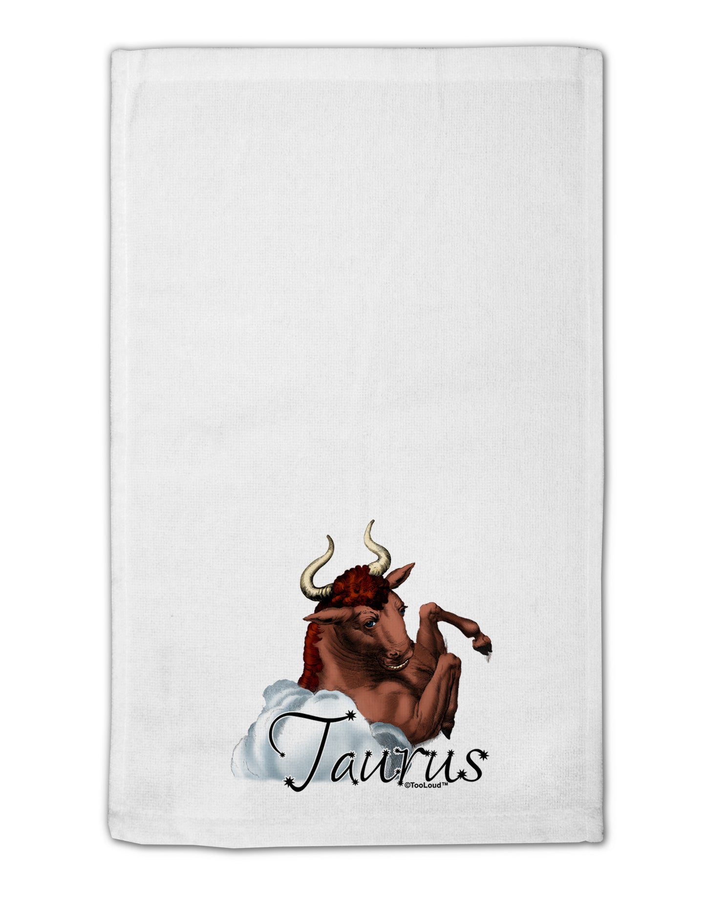 Taurus Color Illustration 11"x18" Dish Fingertip Towel-Fingertip Towel-TooLoud-White-Davson Sales