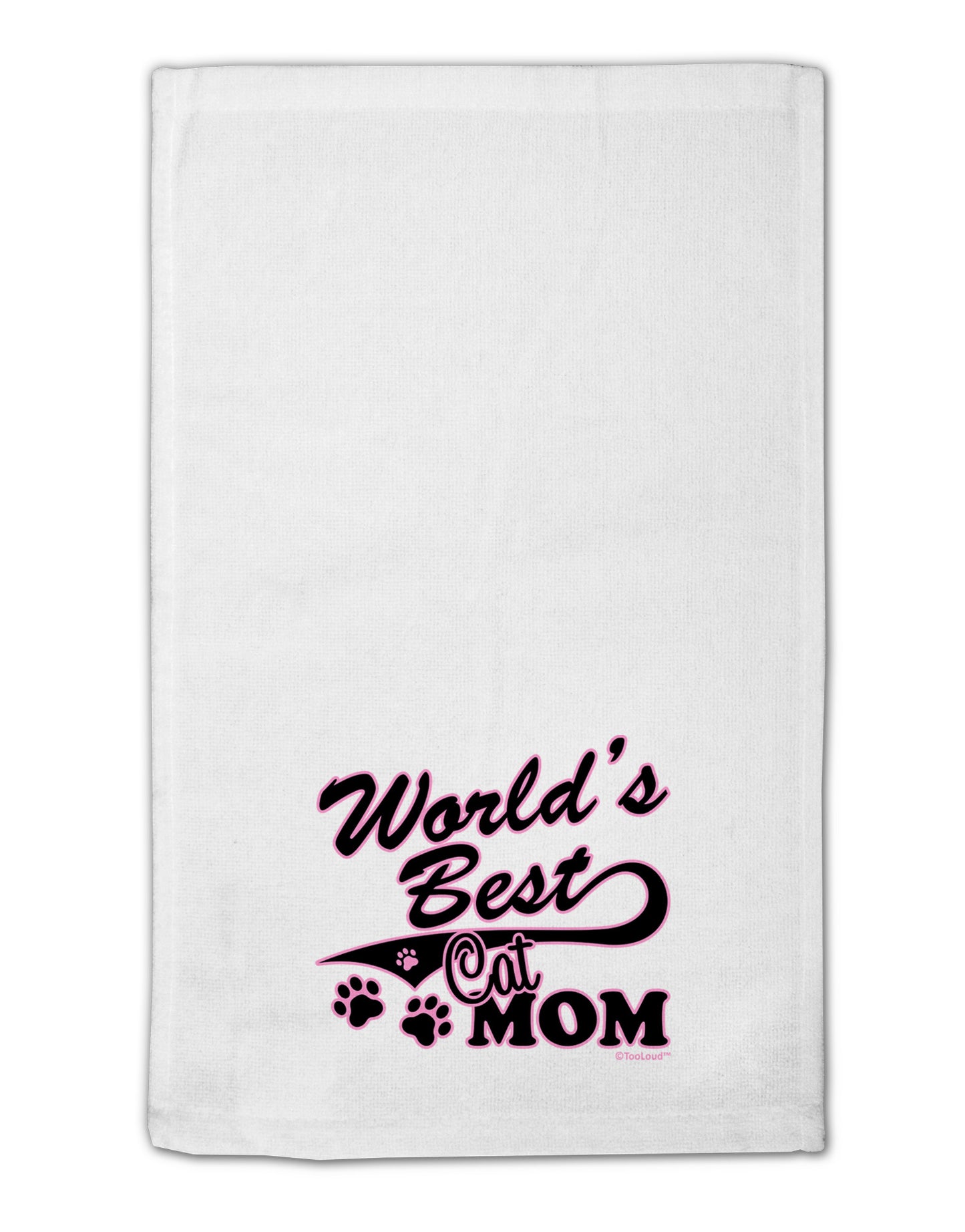 World's Best Cat Mom 11"x18" Dish Fingertip Towel by TooLoud-Fingertip Towel-TooLoud-White-Davson Sales