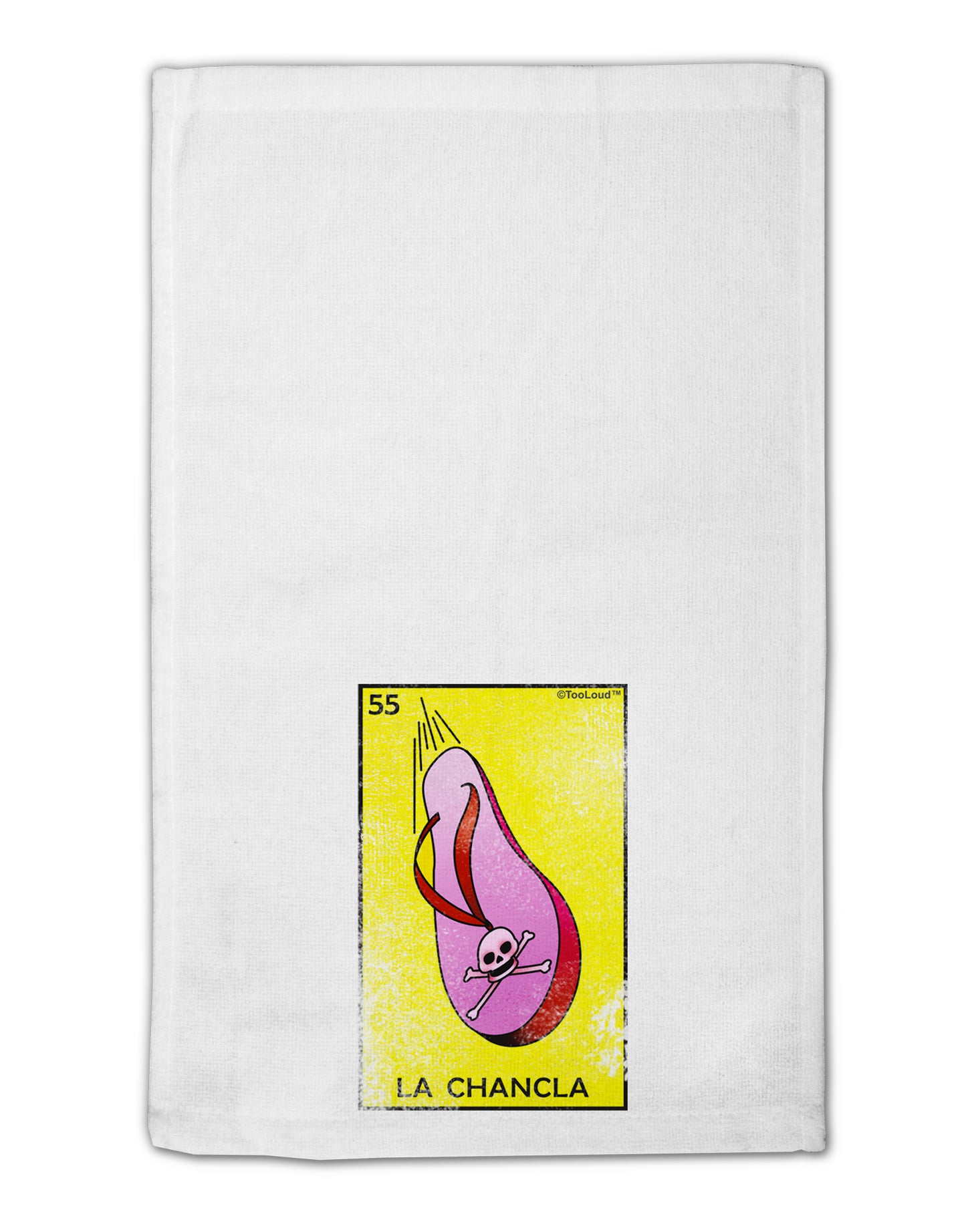 La Chancla Loteria Distressed 11"x18" Dish Fingertip Towel by TooLoud-TooLoud-White-Davson Sales
