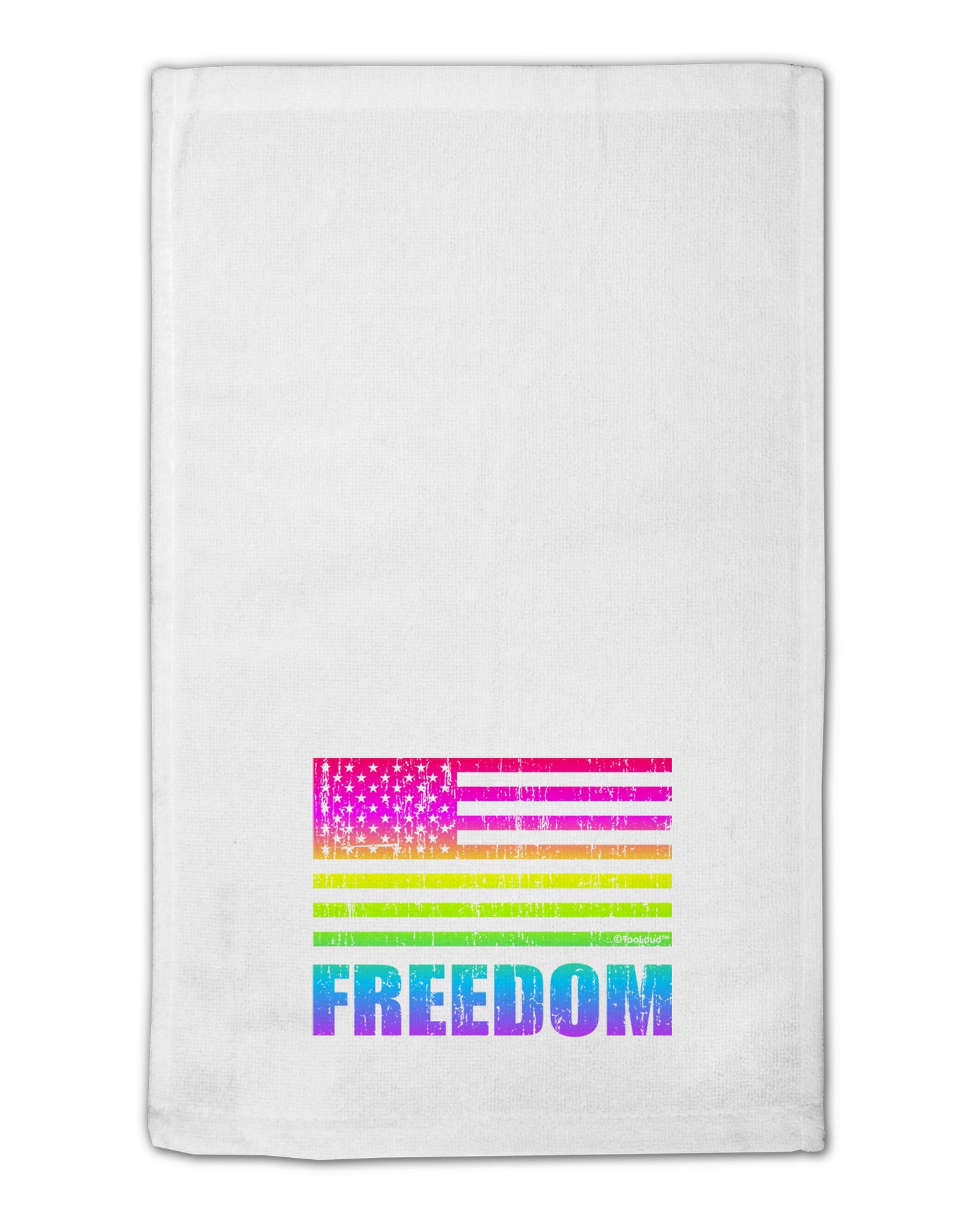American Pride - Rainbow Flag - Freedom 11"x18" Dish Fingertip Towel-Fingertip Towel-TooLoud-White-Davson Sales