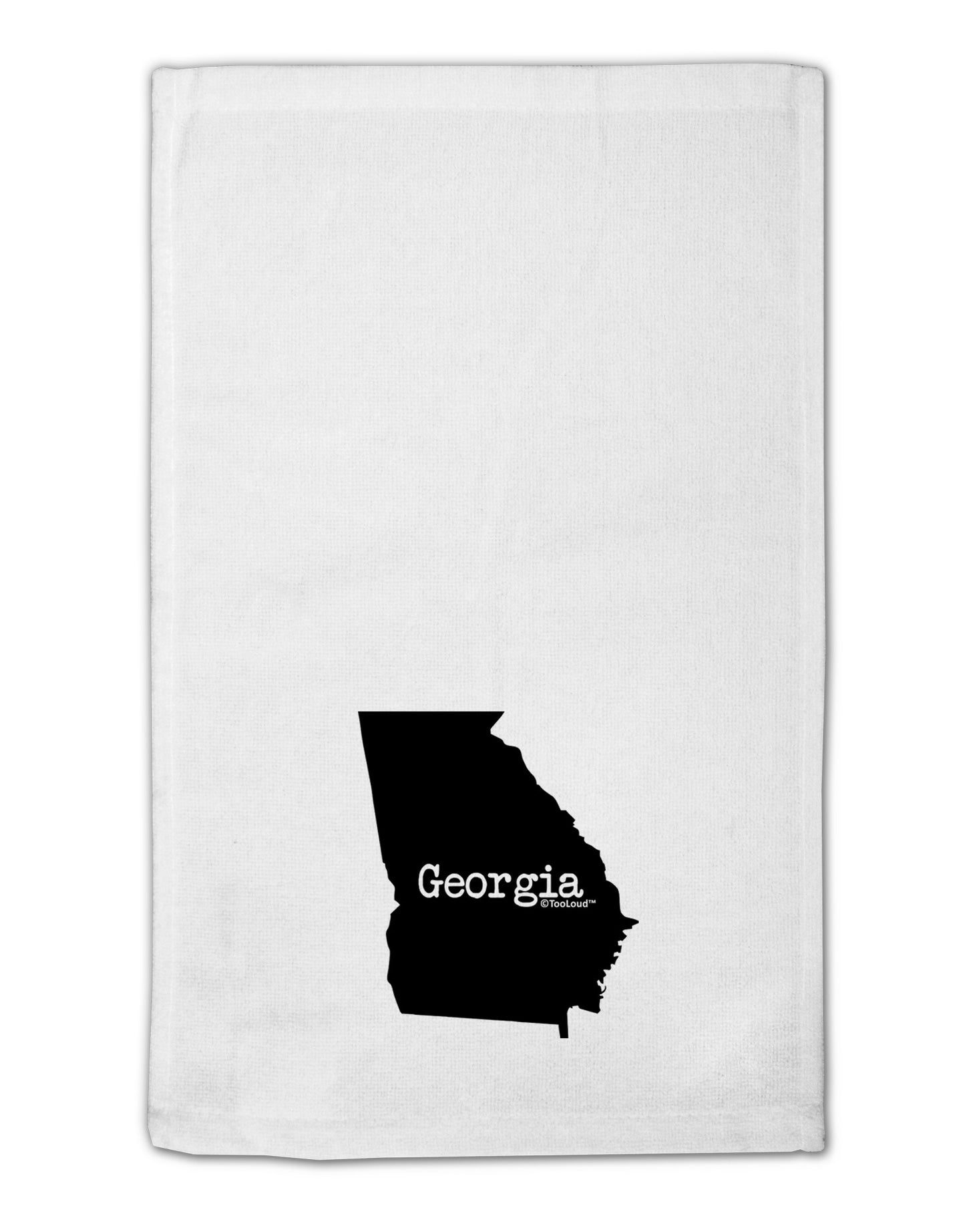 Georgia - United States Shape 11"x18" Dish Fingertip Towel-Fingertip Towel-TooLoud-White-Davson Sales