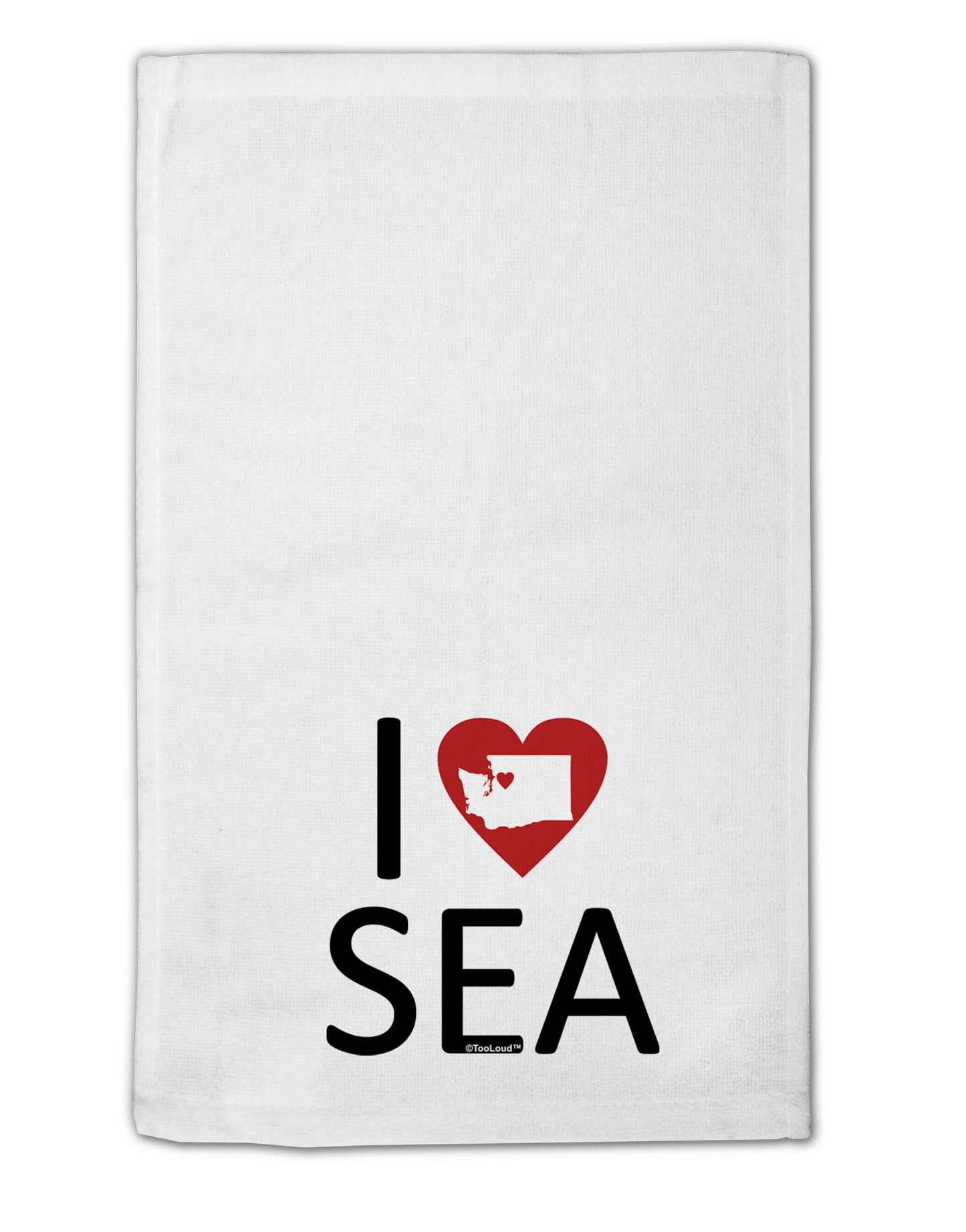 I Heart Seattle 11"x18" Dish Fingertip Towel-Fingertip Towel-TooLoud-White-Davson Sales