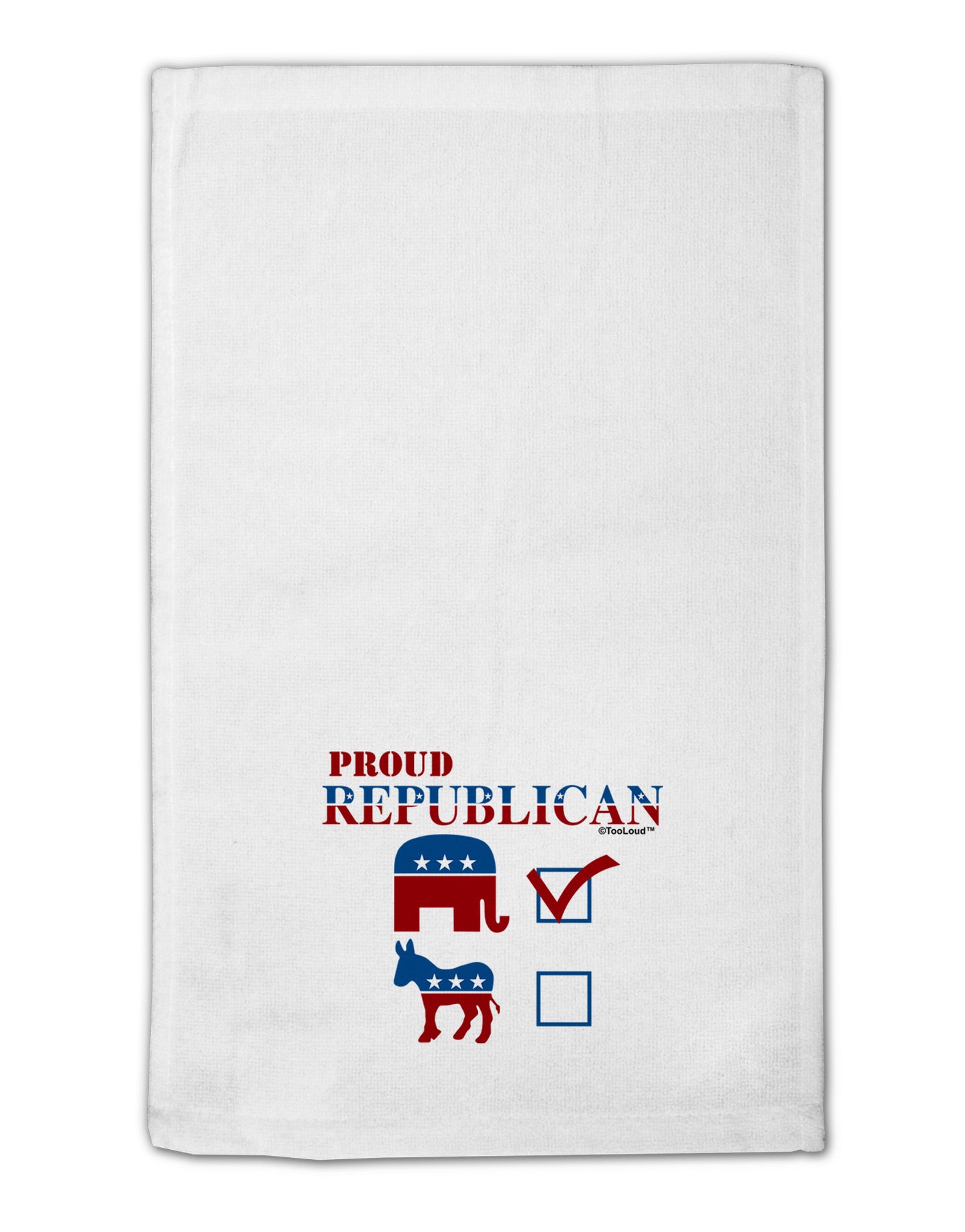 Proud Republican Checkmark 11"x18" Dish Fingertip Towel-Fingertip Towel-TooLoud-White-Davson Sales
