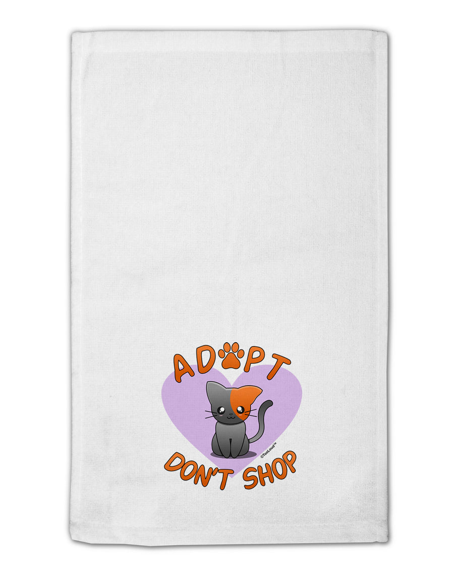 Adopt Don't Shop Cute Kitty 11&#x22;x18&#x22; Dish Fingertip Towel-Fingertip Towel-TooLoud-White-Davson Sales