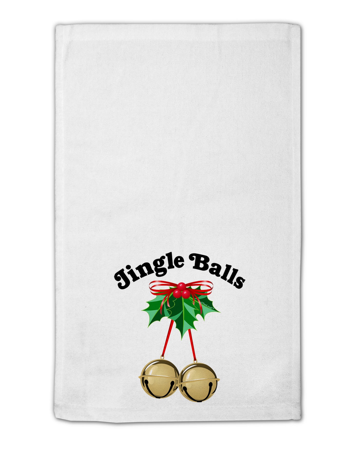 Jingle Balls with Text 11"x18" Dish Fingertip Towel-Fingertip Towel-TooLoud-White-Davson Sales