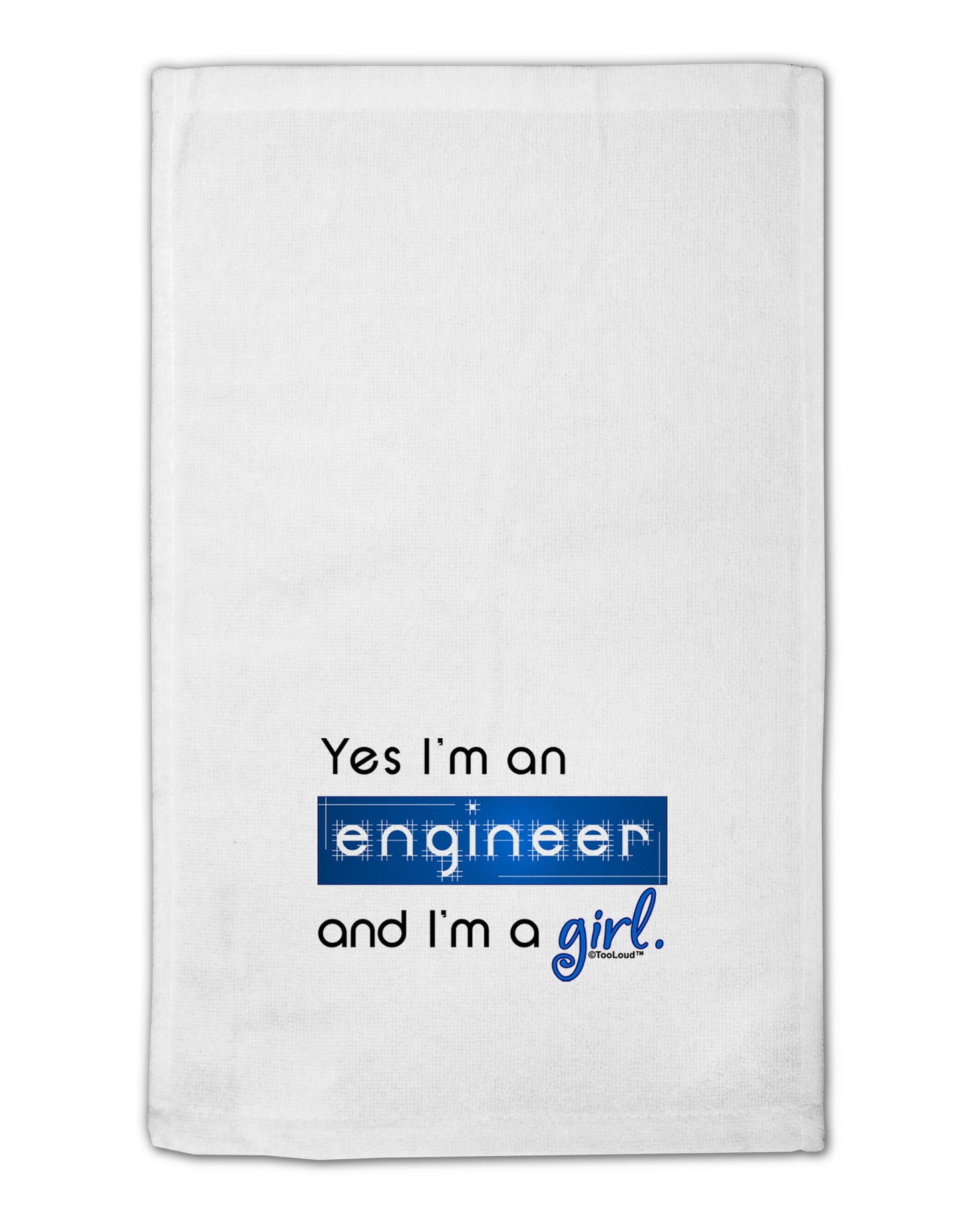 TooLoud Yes I am a Engineer Girl 11"x18" Dish Fingertip Towel-Fingertip Towel-TooLoud-White-Davson Sales