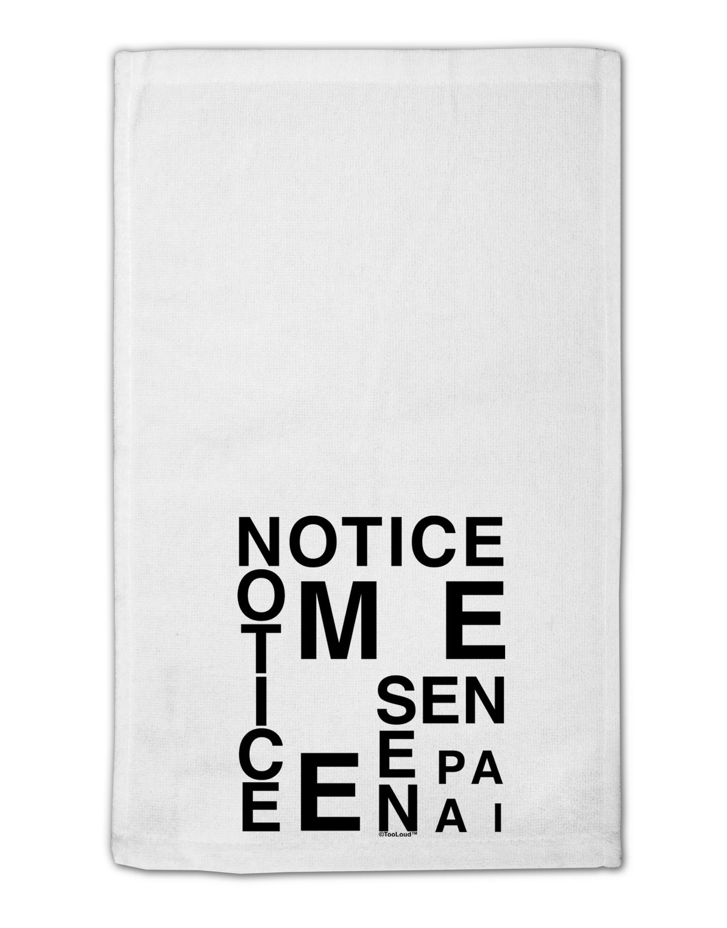 Notice Me Senpai Artistic Text 11"x18" Dish Fingertip Towel-Fingertip Towel-TooLoud-White-Davson Sales