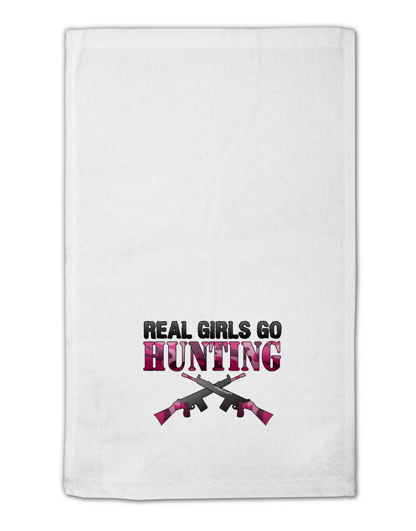 Real Girls Go Hunting 11"x18" Dish Fingertip Towel-Fingertip Towel-TooLoud-White-Davson Sales