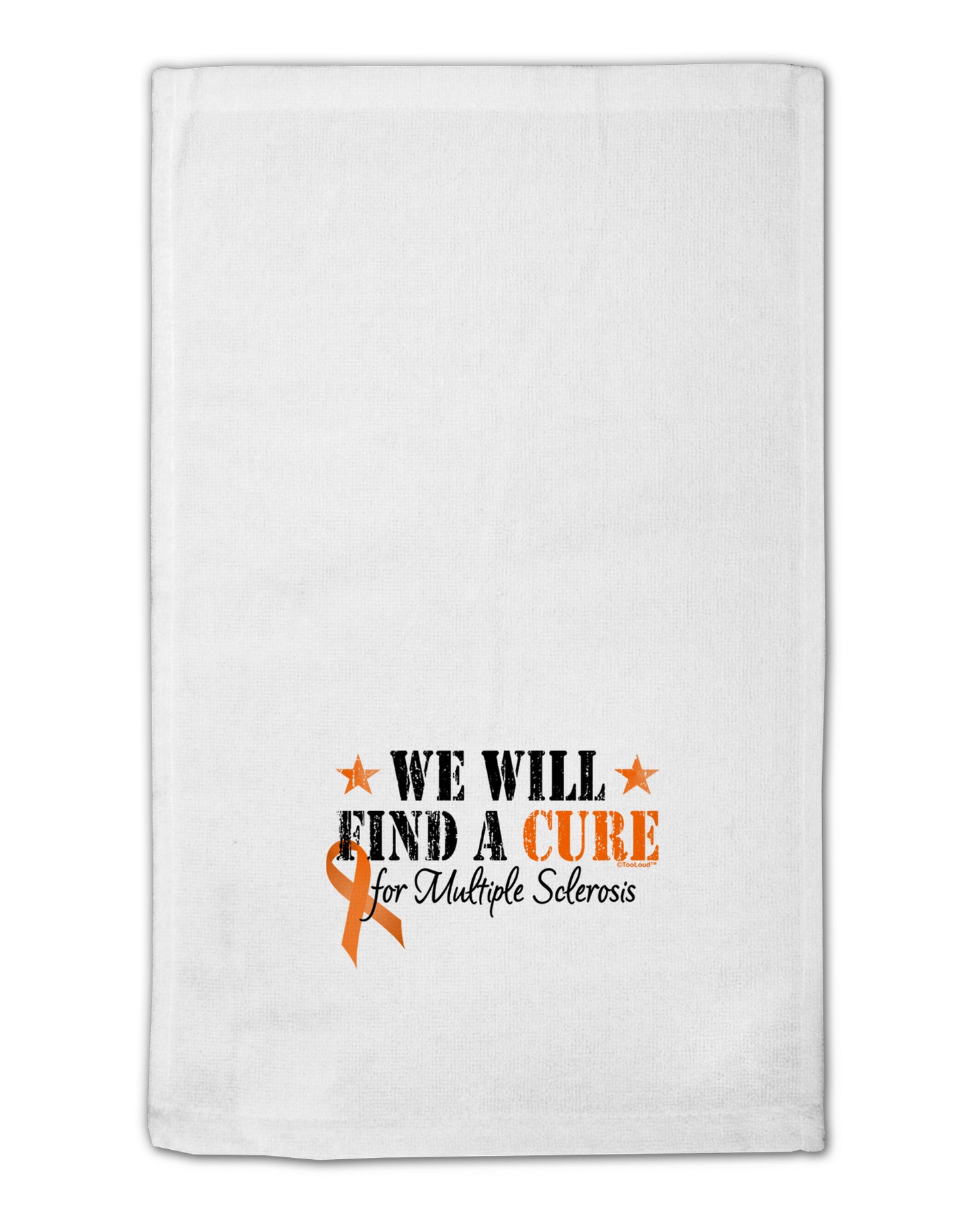 MS - We Will Find A Cure 11"x18" Dish Fingertip Towel-Fingertip Towel-TooLoud-White-Davson Sales
