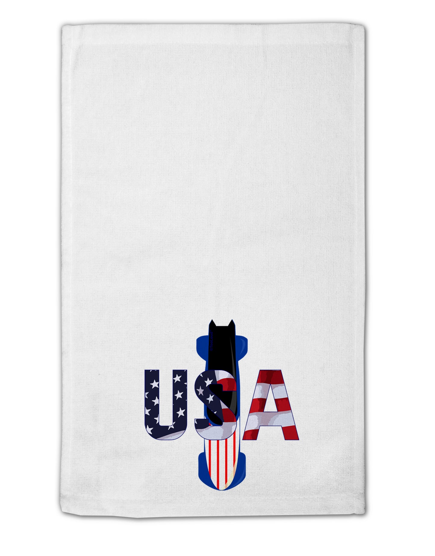 USA Bobsled 11"x18" Dish Fingertip Towel by TooLoud-TooLoud-White-Davson Sales
