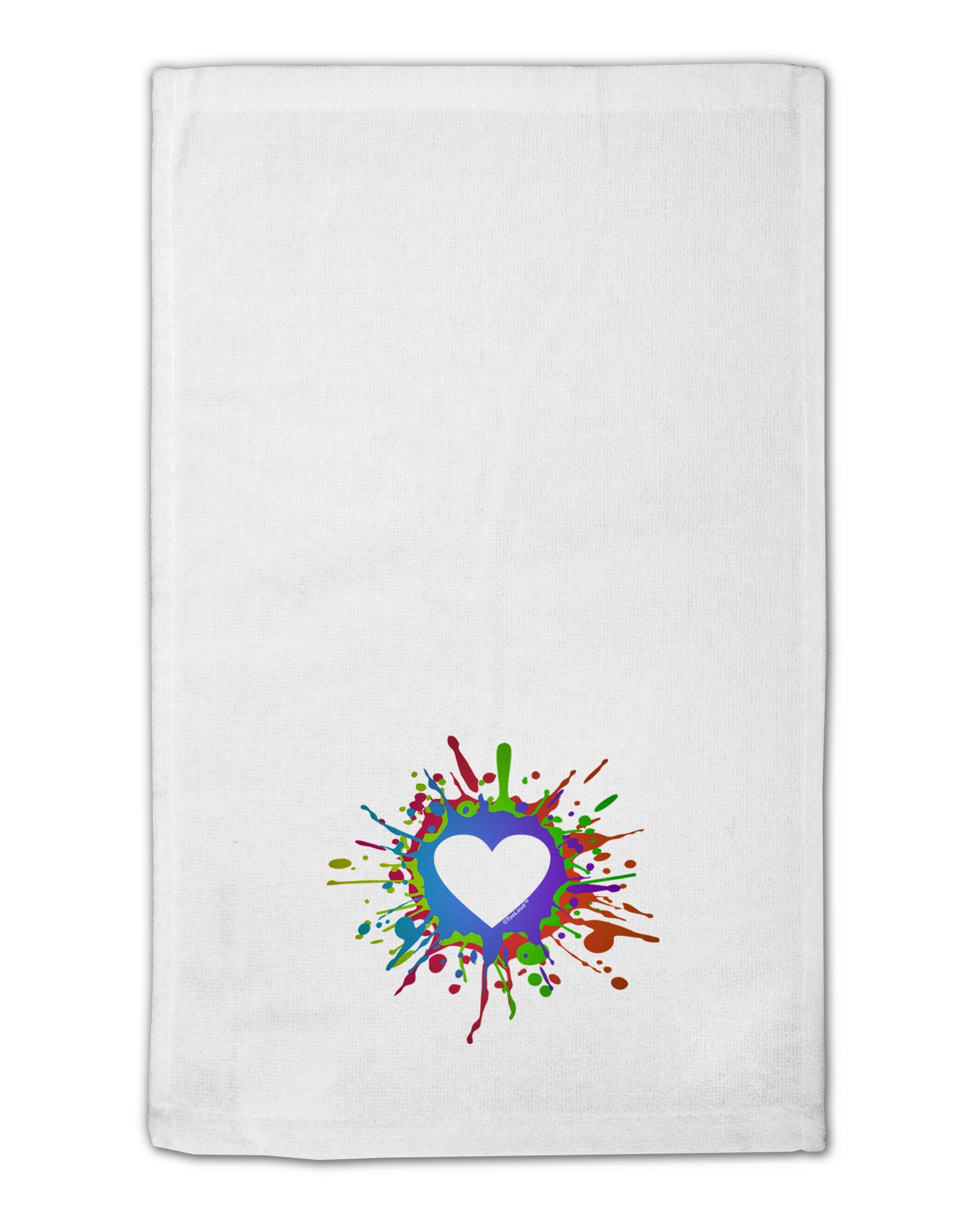 Heart Paint Splatter 11"x18" Dish Fingertip Towel-Fingertip Towel-TooLoud-White-Davson Sales