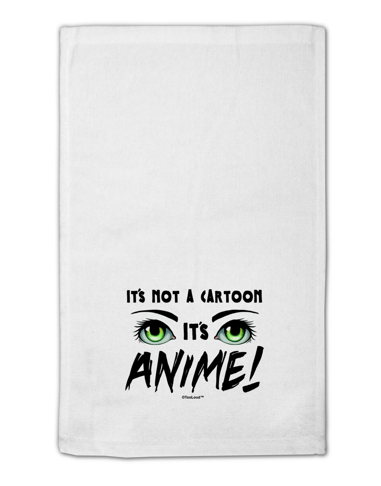 Not A Cartoon Eyes Green 11"x18" Dish Fingertip Towel by TooLoud-Fingertip Towel-TooLoud-White-Davson Sales