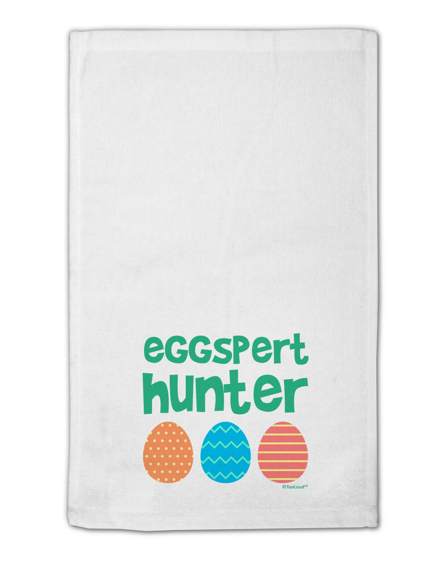 Eggspert Hunter - Easter - Green 11"x18" Dish Fingertip Towel by TooLoud-Fingertip Towel-TooLoud-White-Davson Sales
