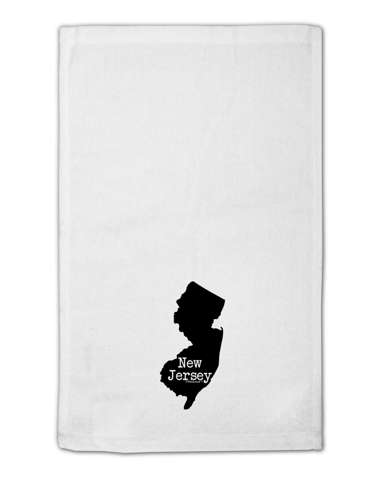 New Jersey - United States Shape 11"x18" Dish Fingertip Towel by TooLoud-Fingertip Towel-TooLoud-White-Davson Sales