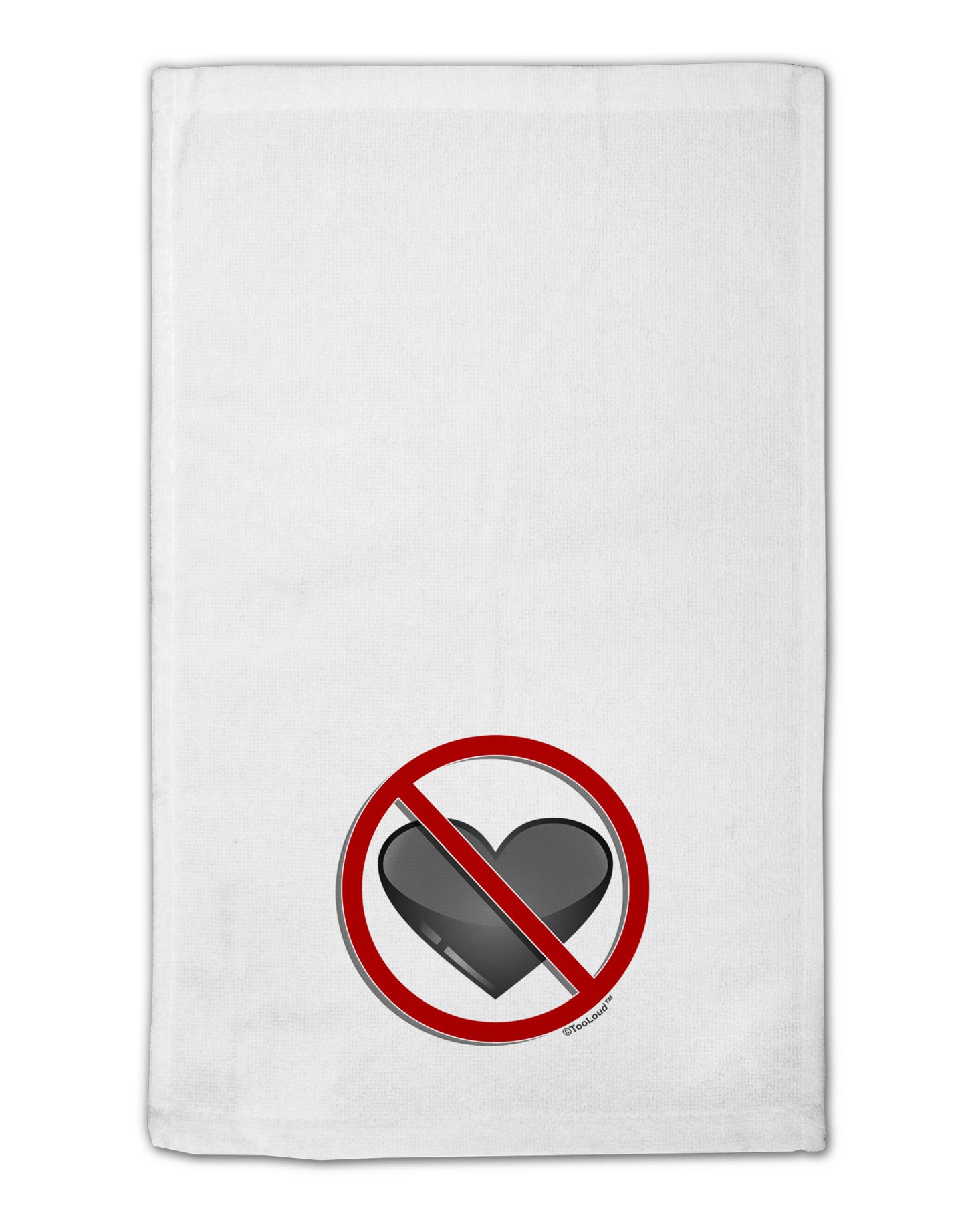 No Love Symbol 11"x18" Dish Fingertip Towel-Fingertip Towel-TooLoud-White-Davson Sales