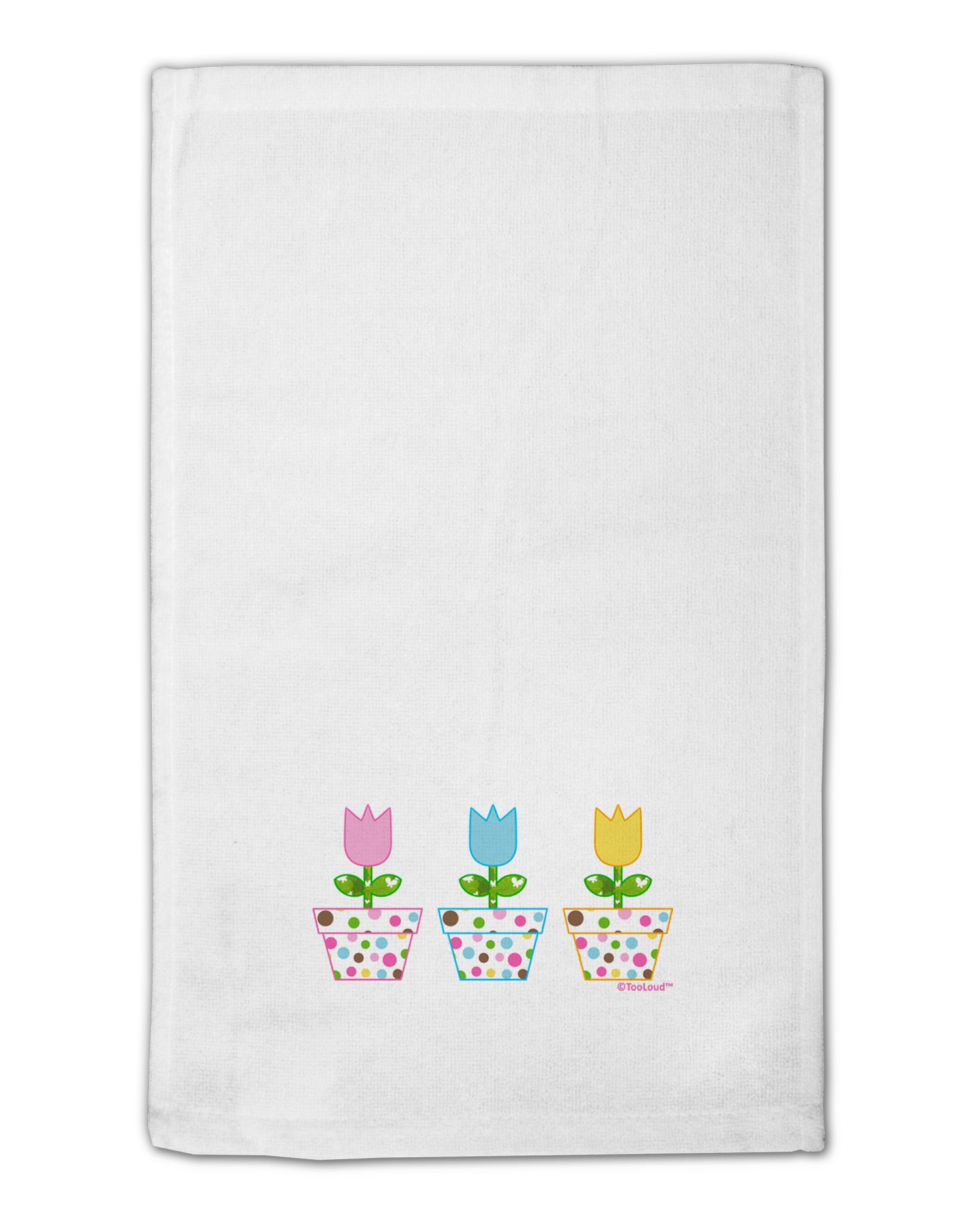 Three Easter Tulips 11"x18" Dish Fingertip Towel by TooLoud-Fingertip Towel-TooLoud-White-Davson Sales