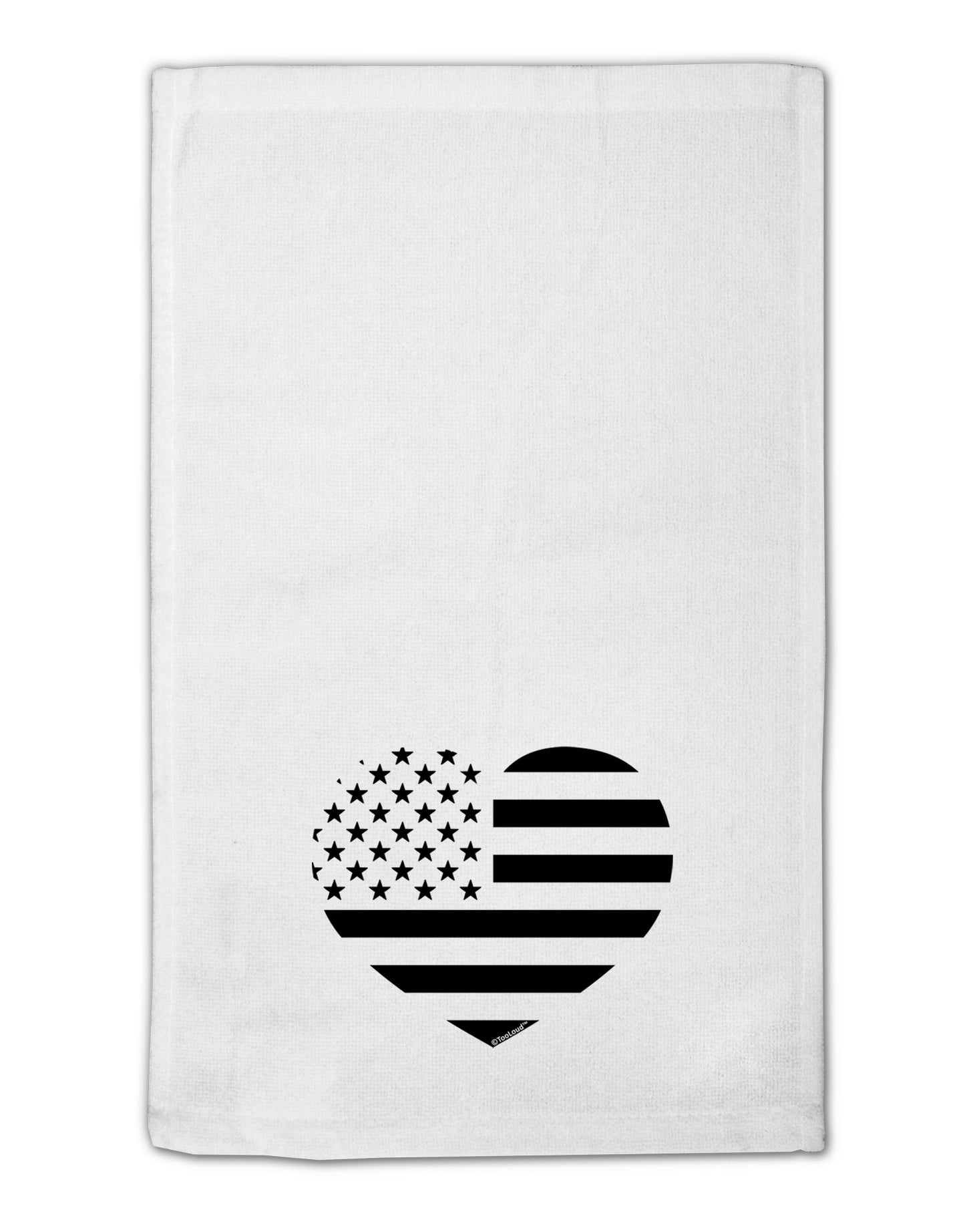 American Flag Heart Design - Stamp Style 11"x18" Dish Fingertip Towel by TooLoud-Fingertip Towel-TooLoud-White-Davson Sales