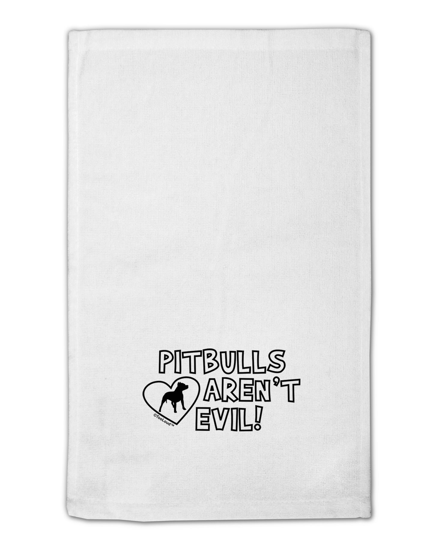Pitbulls Aren't Evil 11"x18" Dish Fingertip Towel-Fingertip Towel-TooLoud-White-Davson Sales