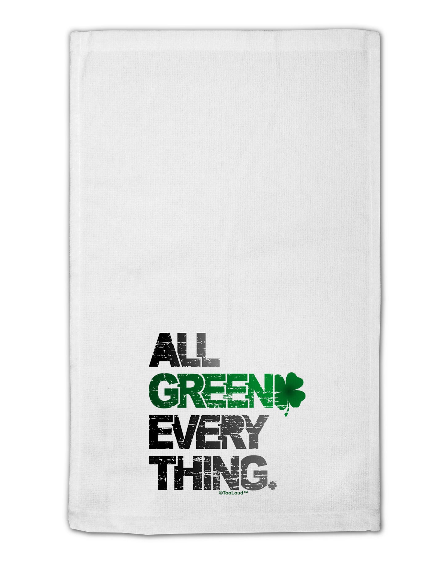 All Green Everything Distressed 11"x18" Dish Fingertip Towel-Fingertip Towel-TooLoud-White-Davson Sales