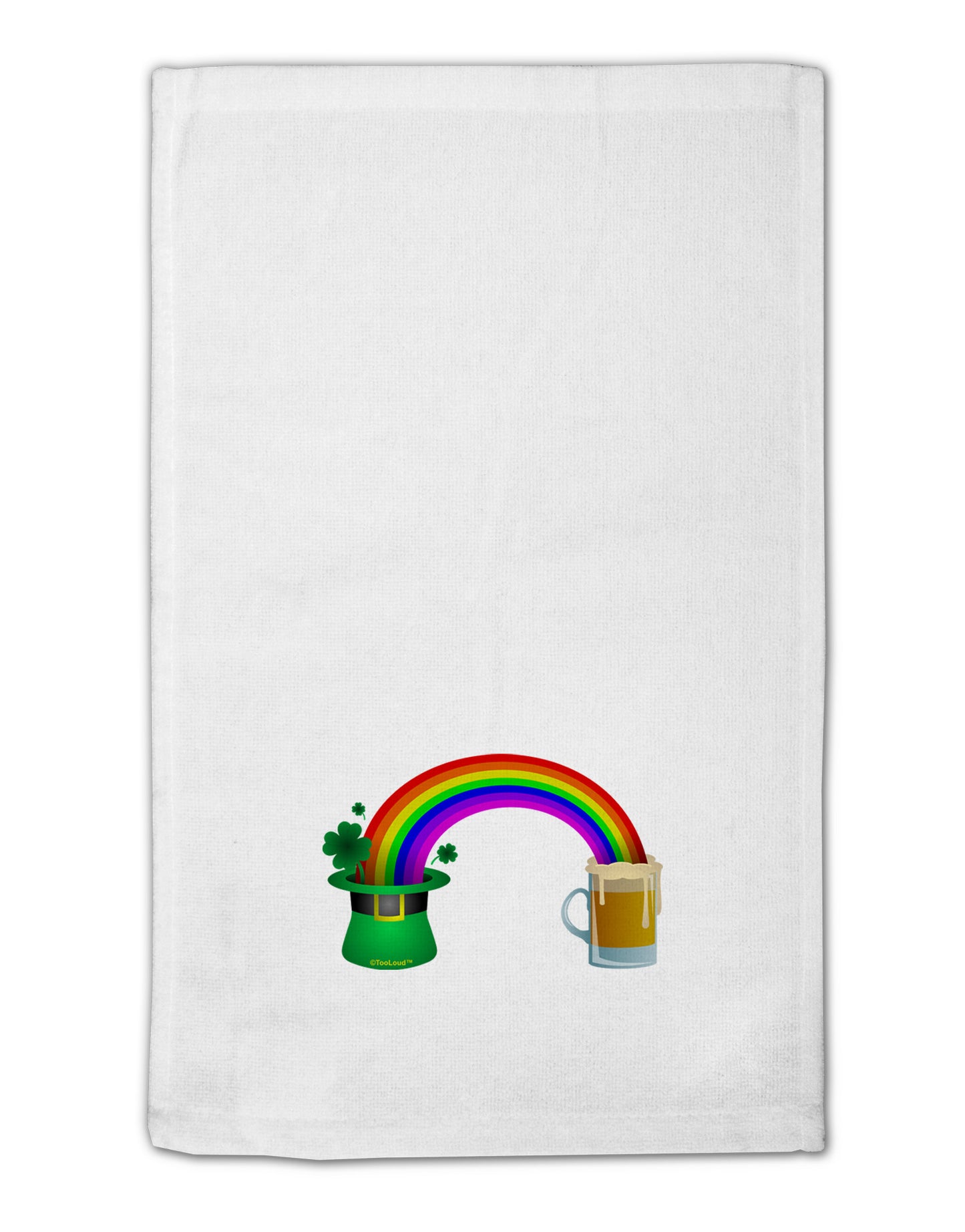 End Of The Rainbow - Beer 11"x18" Dish Fingertip Towel-Fingertip Towel-TooLoud-White-Davson Sales