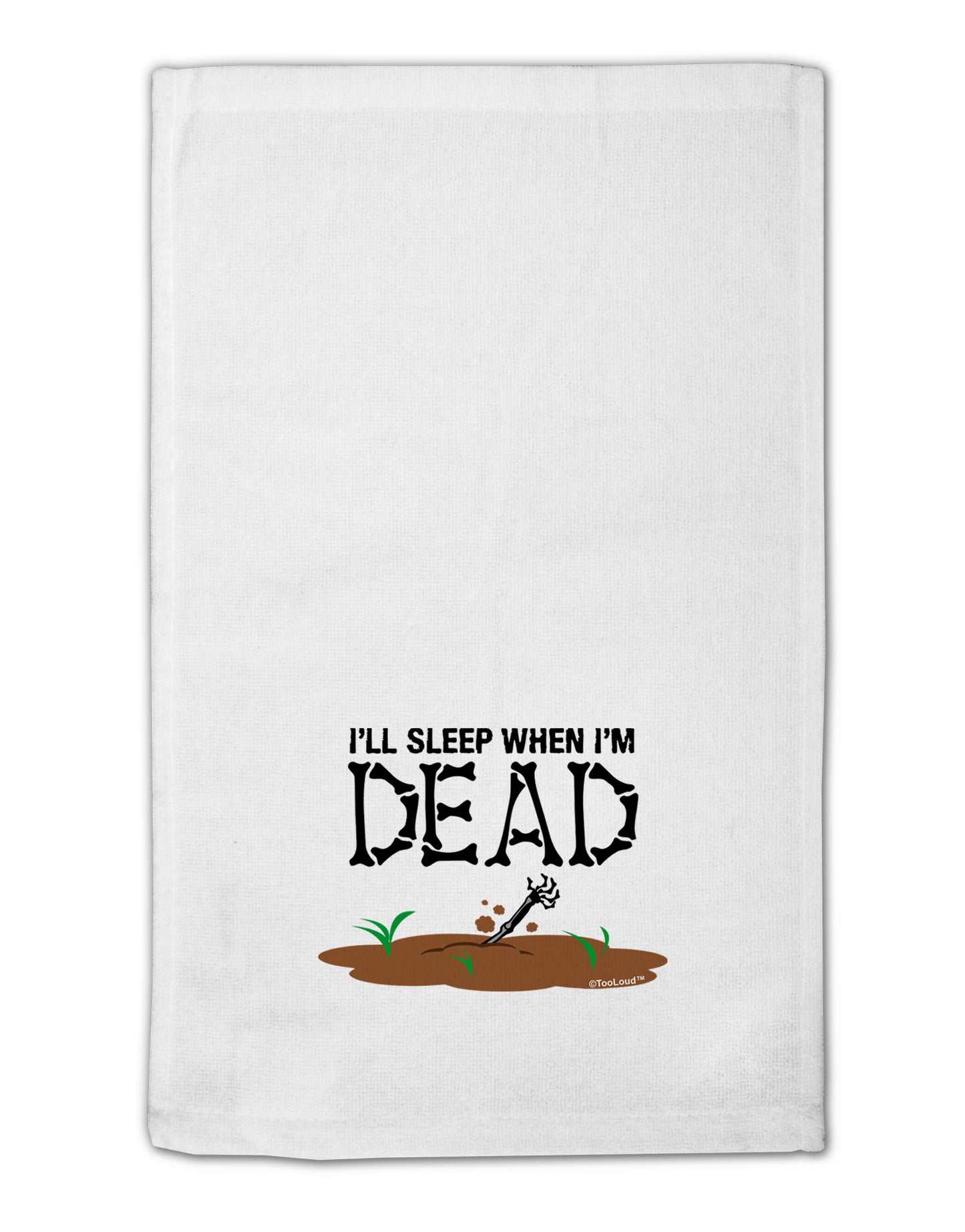 Sleep When Dead 11"x18" Dish Fingertip Towel-Fingertip Towel-TooLoud-White-Davson Sales