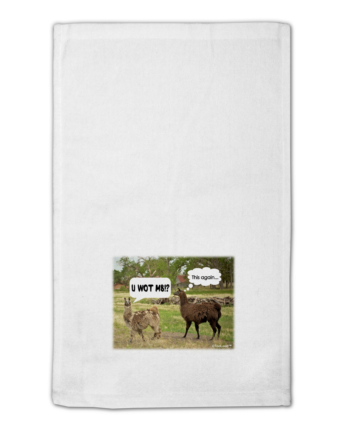 Angry Standing Llamas 11"x18" Dish Fingertip Towel by TooLoud-Fingertip Towel-TooLoud-White-Davson Sales