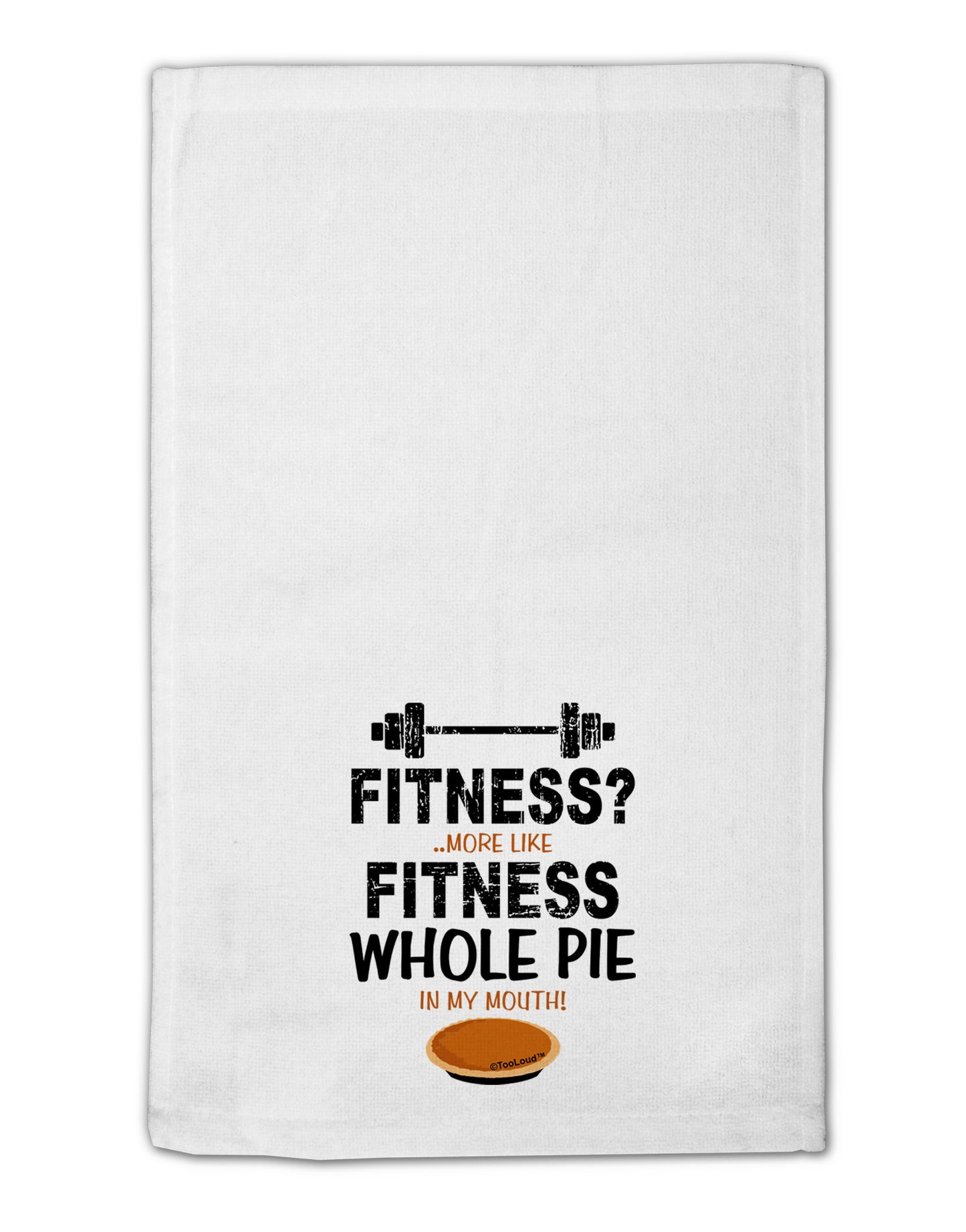 Fitness Whole Pie 11"x18" Dish Fingertip Towel-Fingertip Towel-TooLoud-White-Davson Sales