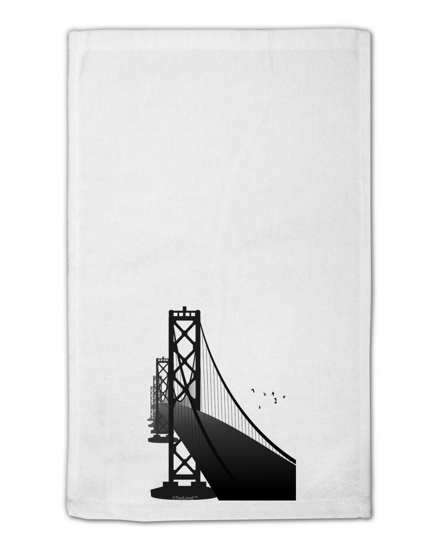 San Francisco Bay Bridge 11"x18" Dish Fingertip Towel-Fingertip Towel-TooLoud-White-Davson Sales
