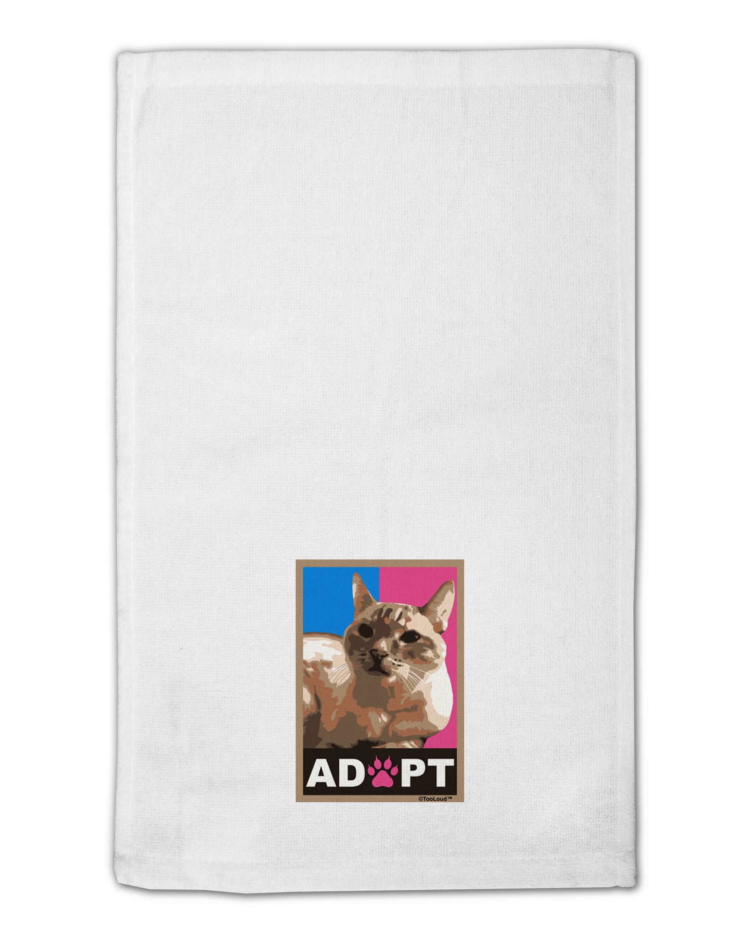 Adopt Cute Kitty Cat Adoption 11"x18" Dish Fingertip Towel-Fingertip Towel-TooLoud-White-Davson Sales