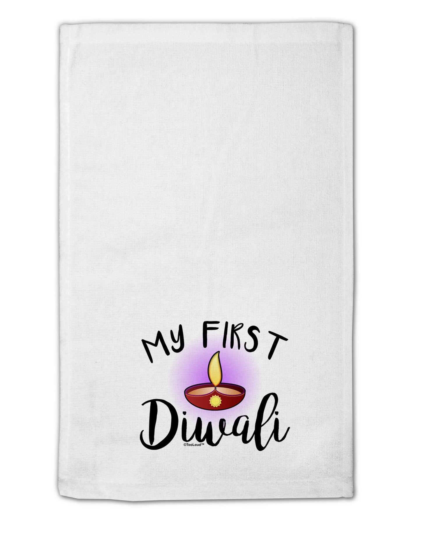 My First Diwali 11"x18" Dish Fingertip Towel by TooLoud-Fingertip Towel-TooLoud-White-Davson Sales