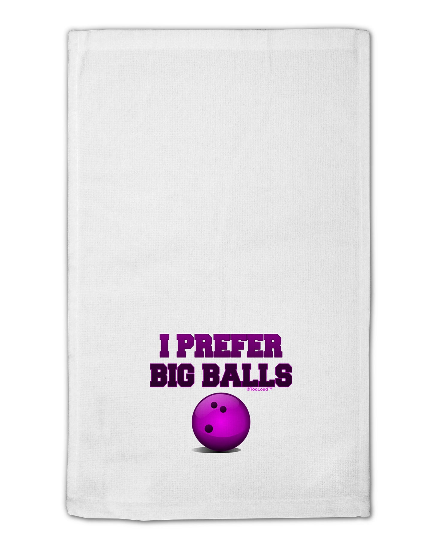 I Prefer Big Balls - Bowling 11"x18" Dish Fingertip Towel-Fingertip Towel-TooLoud-White-Davson Sales