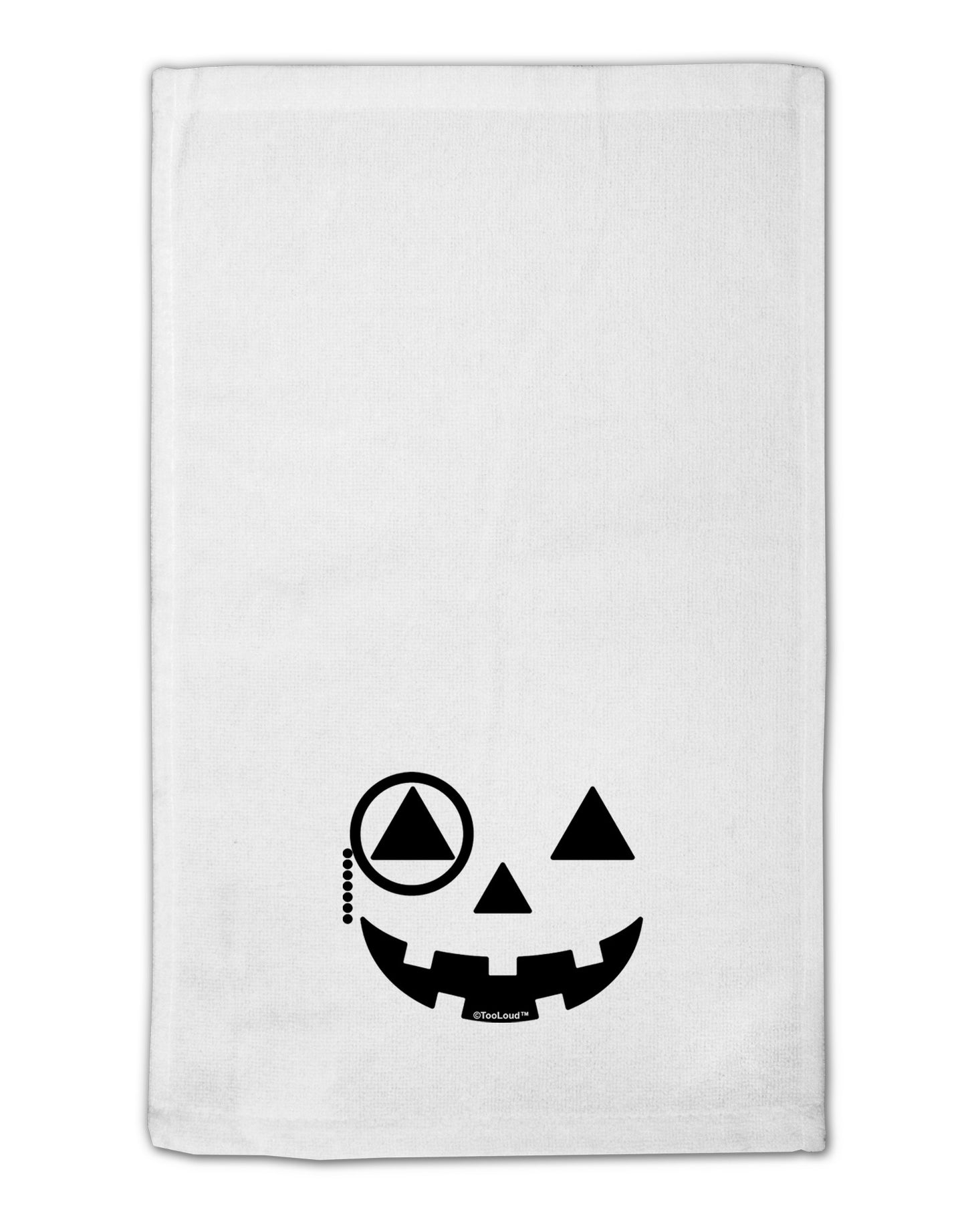 Monocle Jack-o-Lantern B-W 11"x18" Dish Fingertip Towel-Fingertip Towel-TooLoud-White-Davson Sales