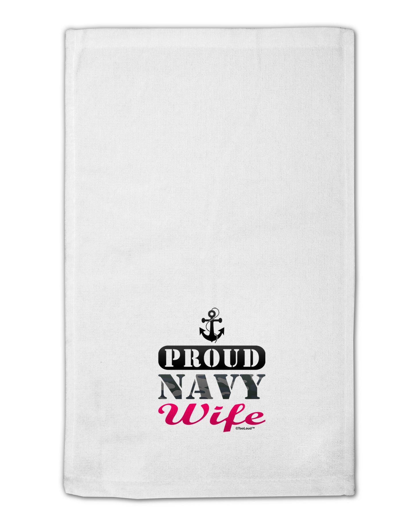 Proud Navy Wife 11"x18" Dish Fingertip Towel-Fingertip Towel-TooLoud-White-Davson Sales