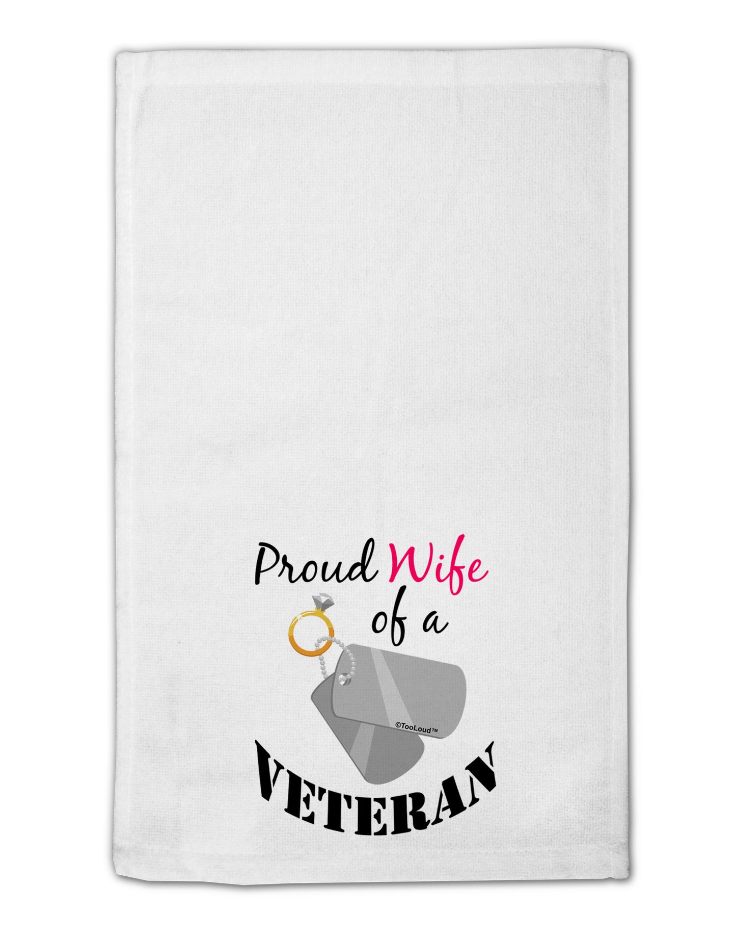 Wife of Veteran 11"x18" Dish Fingertip Towel-Fingertip Towel-TooLoud-White-Davson Sales