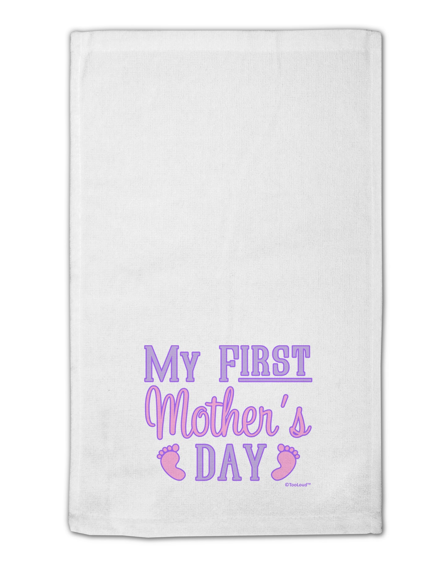 My First Mother's Day - Baby Feet - Pink 11"x18" Dish Fingertip Towel by TooLoud-Fingertip Towel-TooLoud-White-Davson Sales