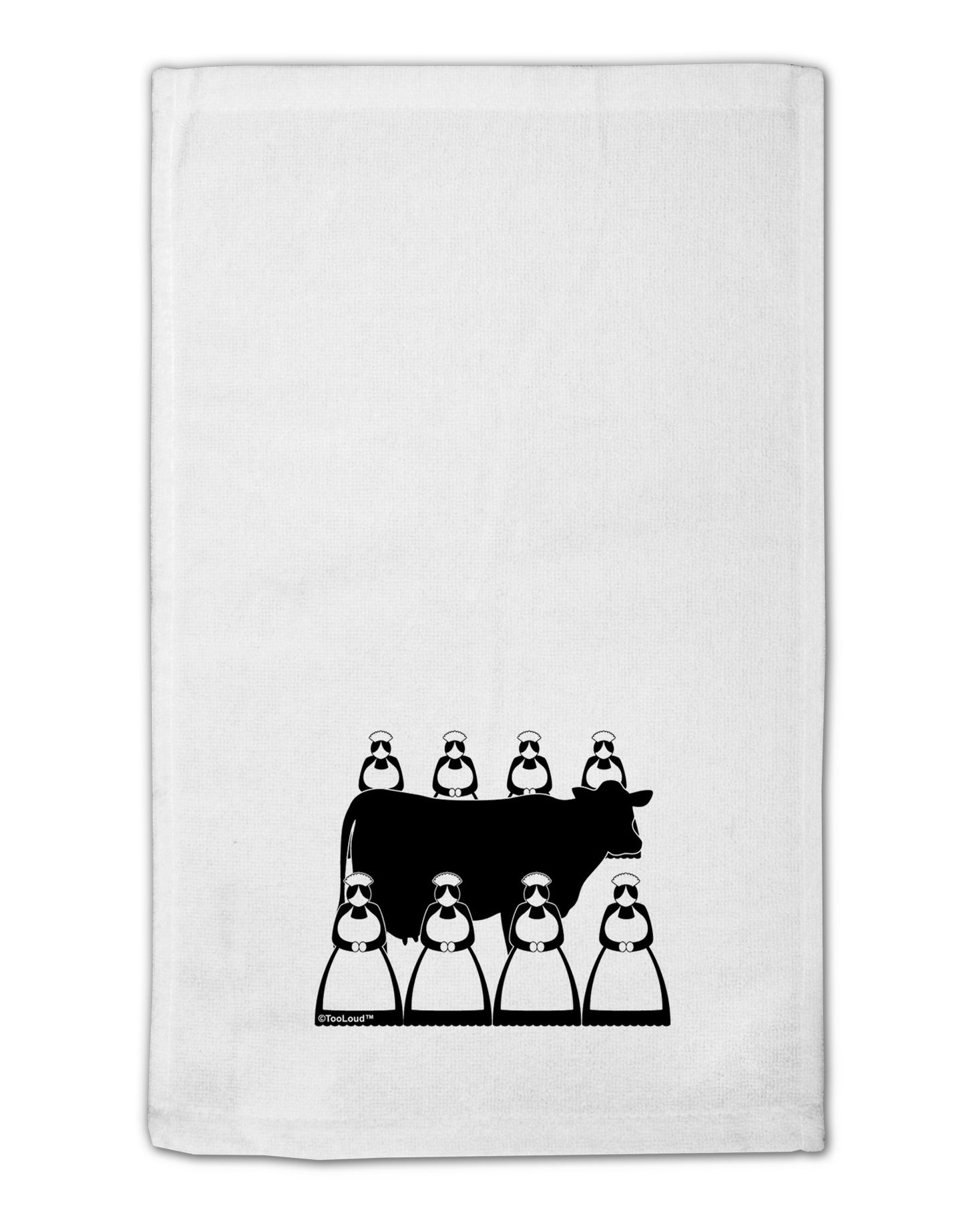 Eight Maids A Milking 11"x18" Dish Fingertip Towel-Fingertip Towel-TooLoud-White-Davson Sales
