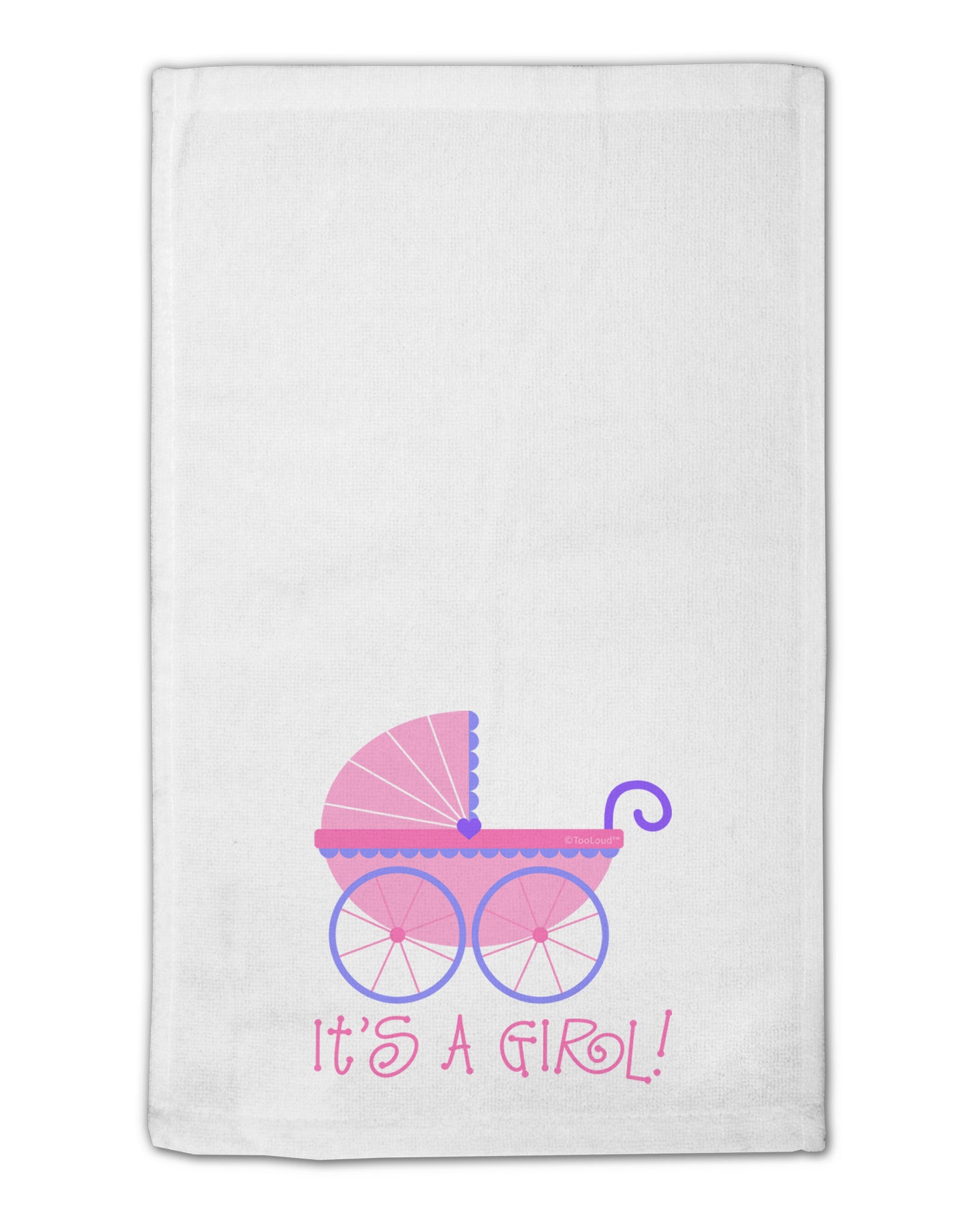 It's a Girl - Baby Carriage 11"x18" Dish Fingertip Towel-Fingertip Towel-TooLoud-White-Davson Sales