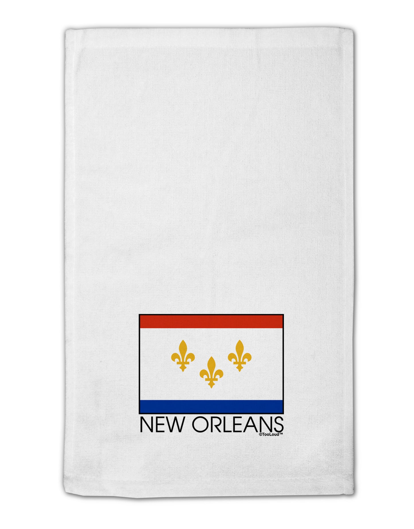 New Orleans Louisiana Flag Text 11"x18" Dish Fingertip Towel-Fingertip Towel-TooLoud-White-Davson Sales