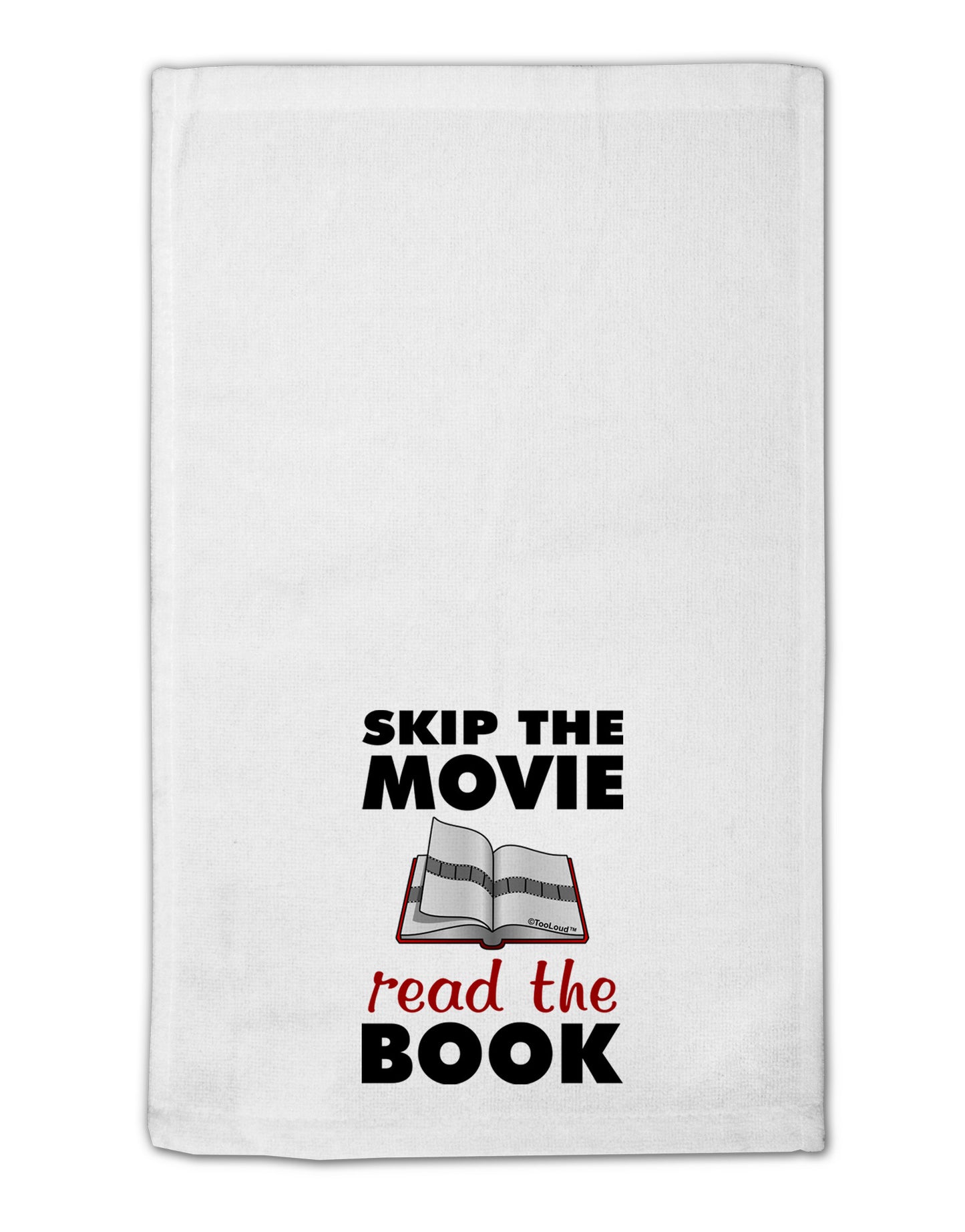 Skip The Movie Read The Book 11"x18" Dish Fingertip Towel-Fingertip Towel-TooLoud-White-Davson Sales