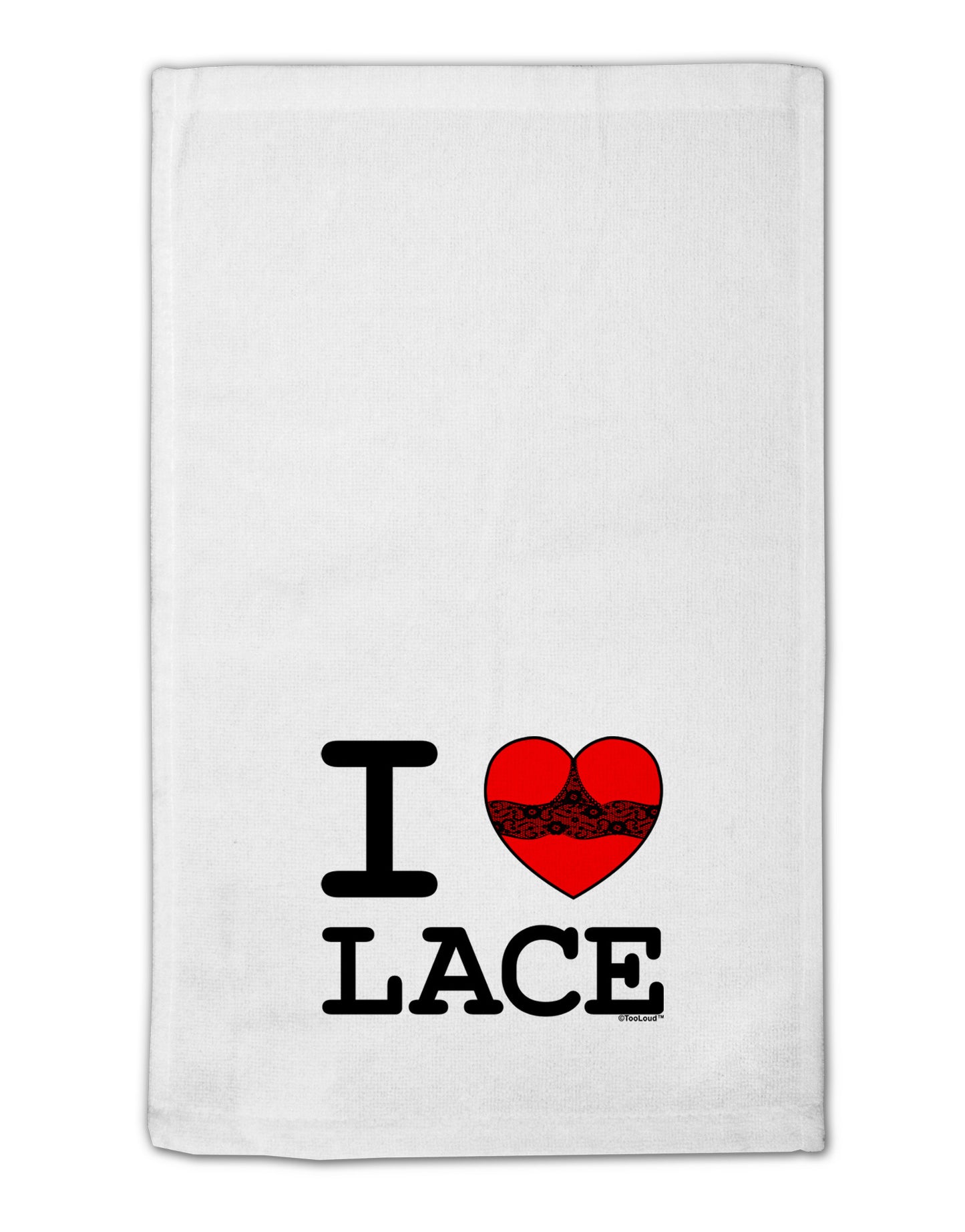 I Love Heart Lace 11"x18" Dish Fingertip Towel-Fingertip Towel-TooLoud-White-Davson Sales