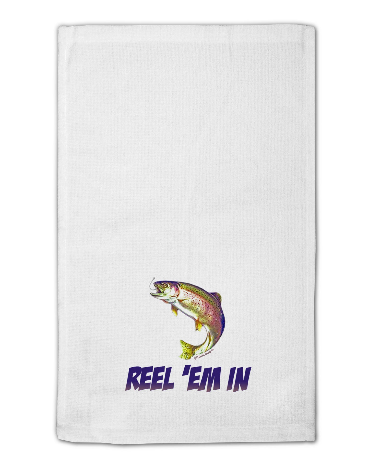 Rainbow Trout Reel Em In 11"x18" Dish Fingertip Towel-Fingertip Towel-TooLoud-White-Davson Sales