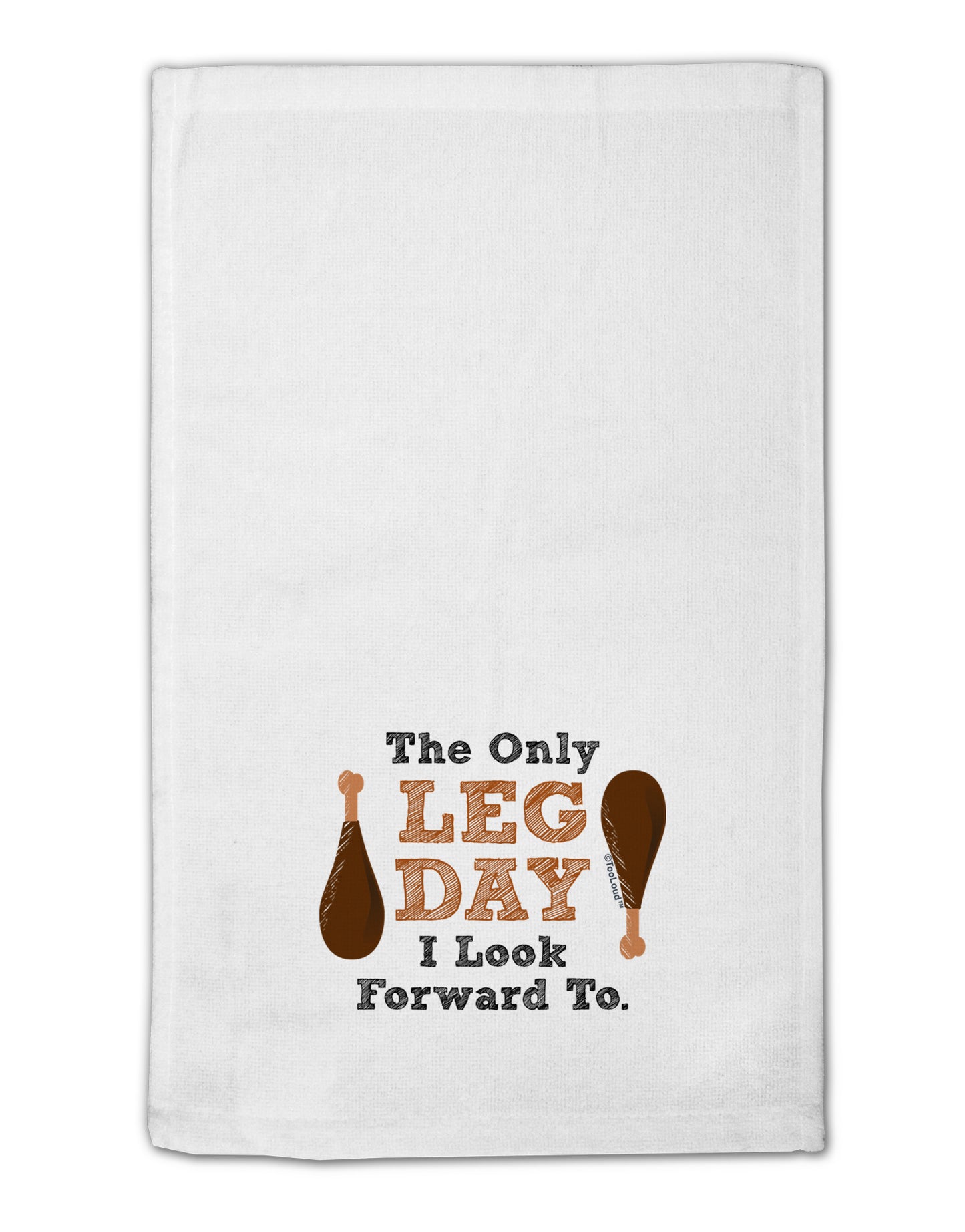 Leg Day - Turkey Leg 11"x18" Dish Fingertip Towel-Fingertip Towel-TooLoud-White-Davson Sales