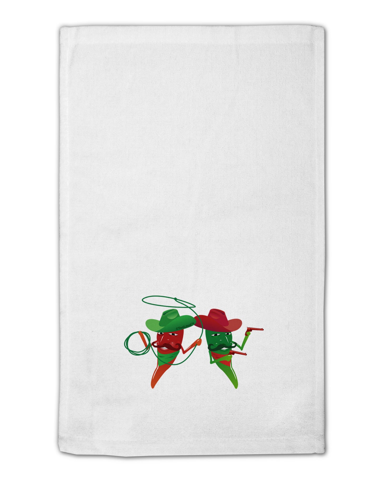 Cowboy Chili Peppers 11"x18" Dish Fingertip Towel-Fingertip Towel-TooLoud-White-Davson Sales