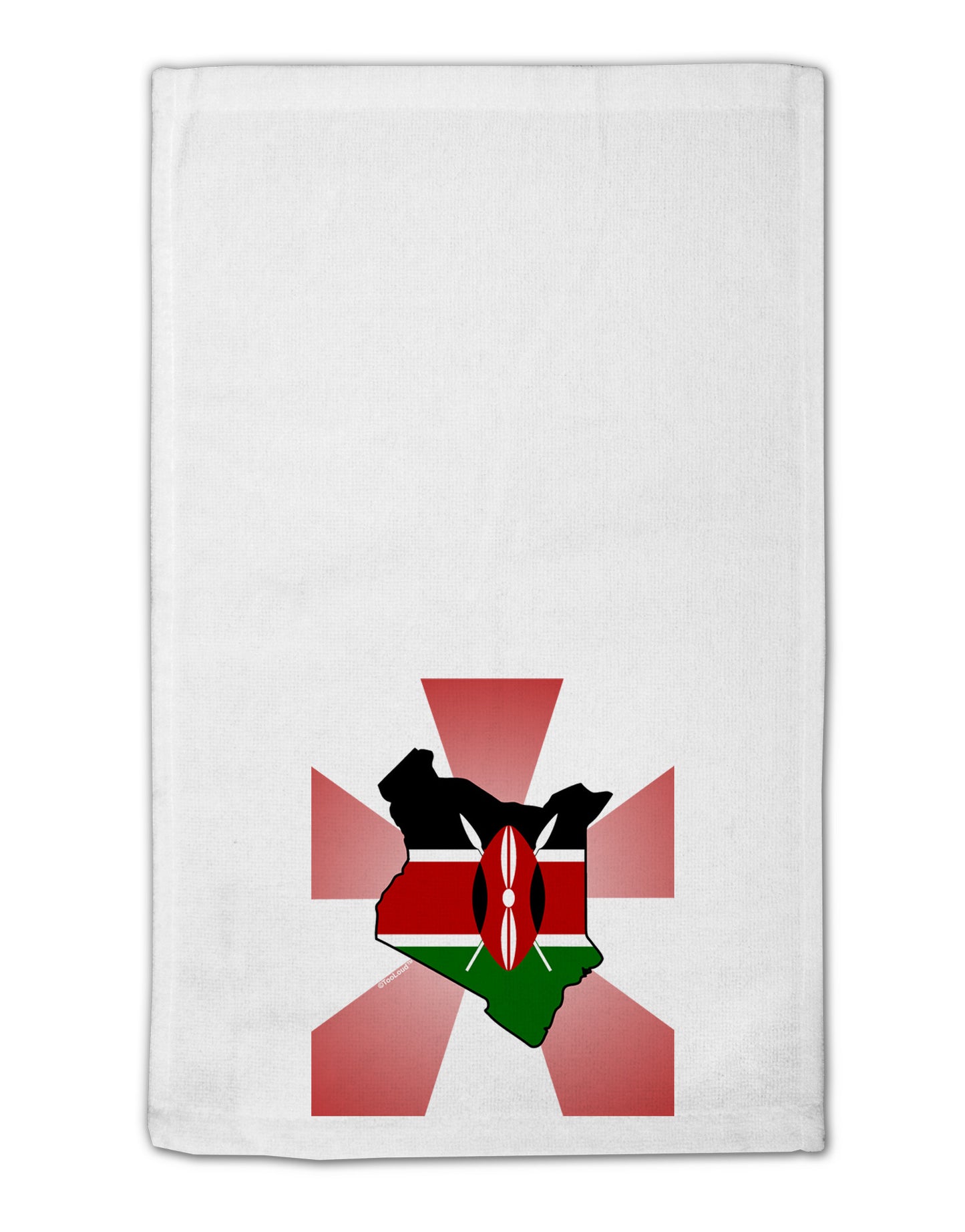 Kenya Flag Design 11"x18" Dish Fingertip Towel-Fingertip Towel-TooLoud-White-Davson Sales