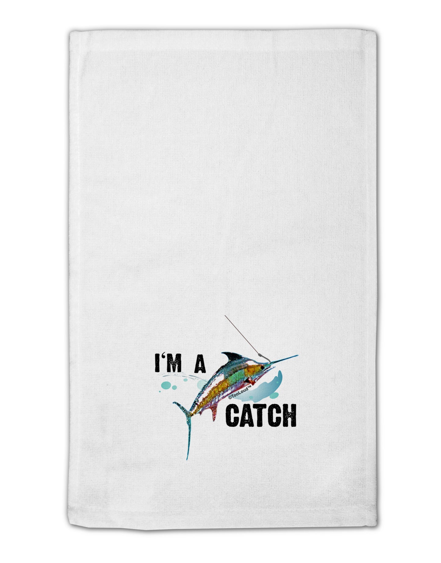 I'm A Catch Swordfish 11"x18" Dish Fingertip Towel-Fingertip Towel-TooLoud-White-Davson Sales
