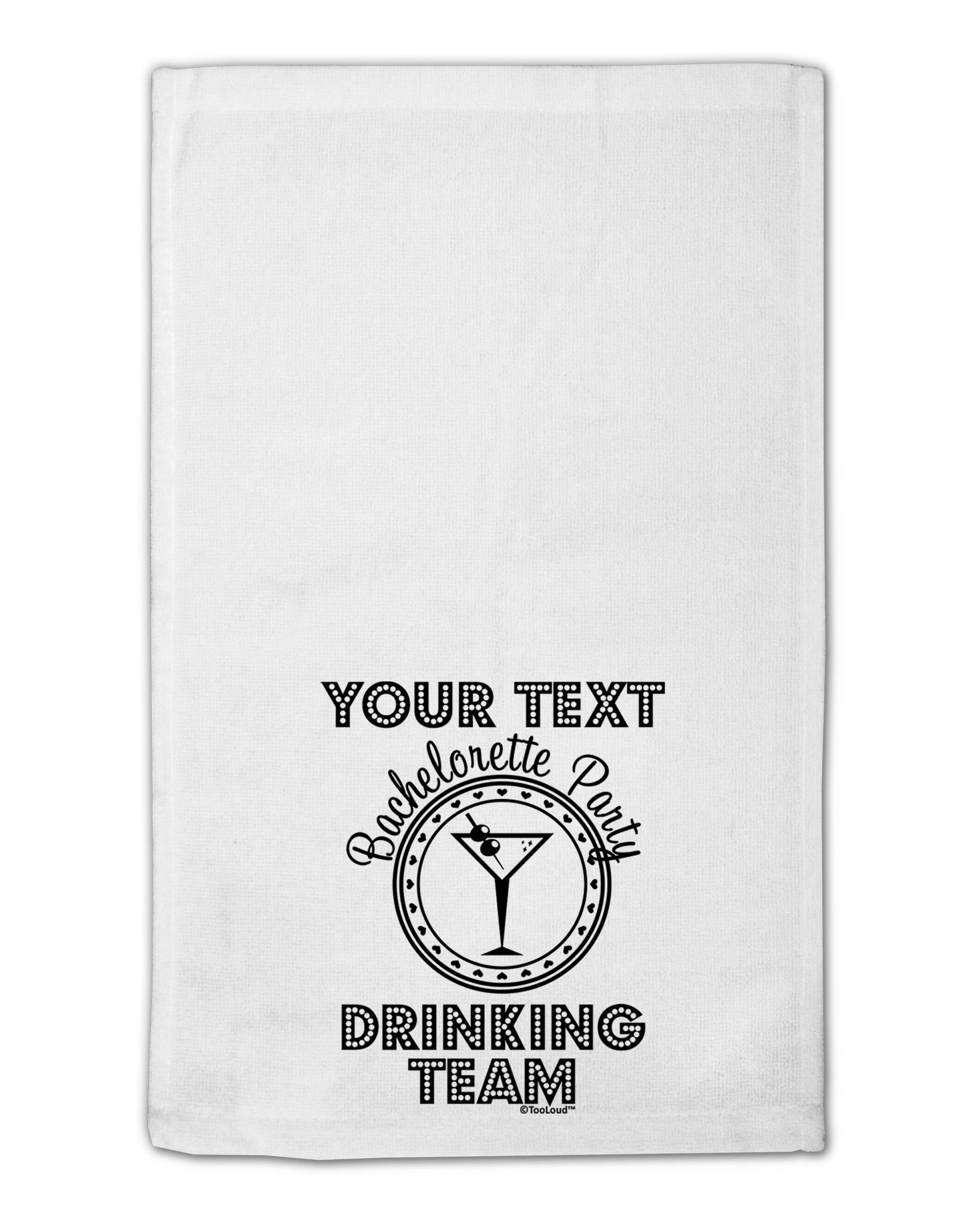 Personalized -Name- Bachelorette Party Drinking Team 11"x18" Dish Fingertip Towel-Fingertip Towel-TooLoud-White-Davson Sales